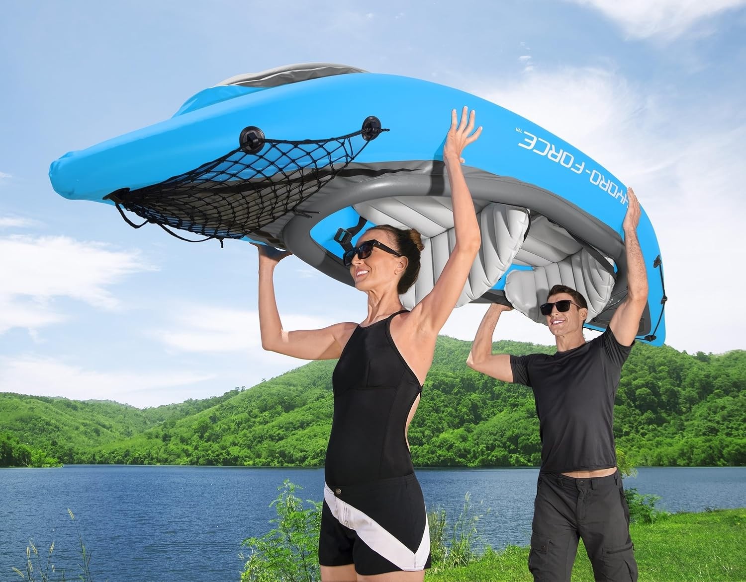 Inflatable Kayak Set Bestway Hydro Force Kayak Includes Paddle Hand Pump Seat