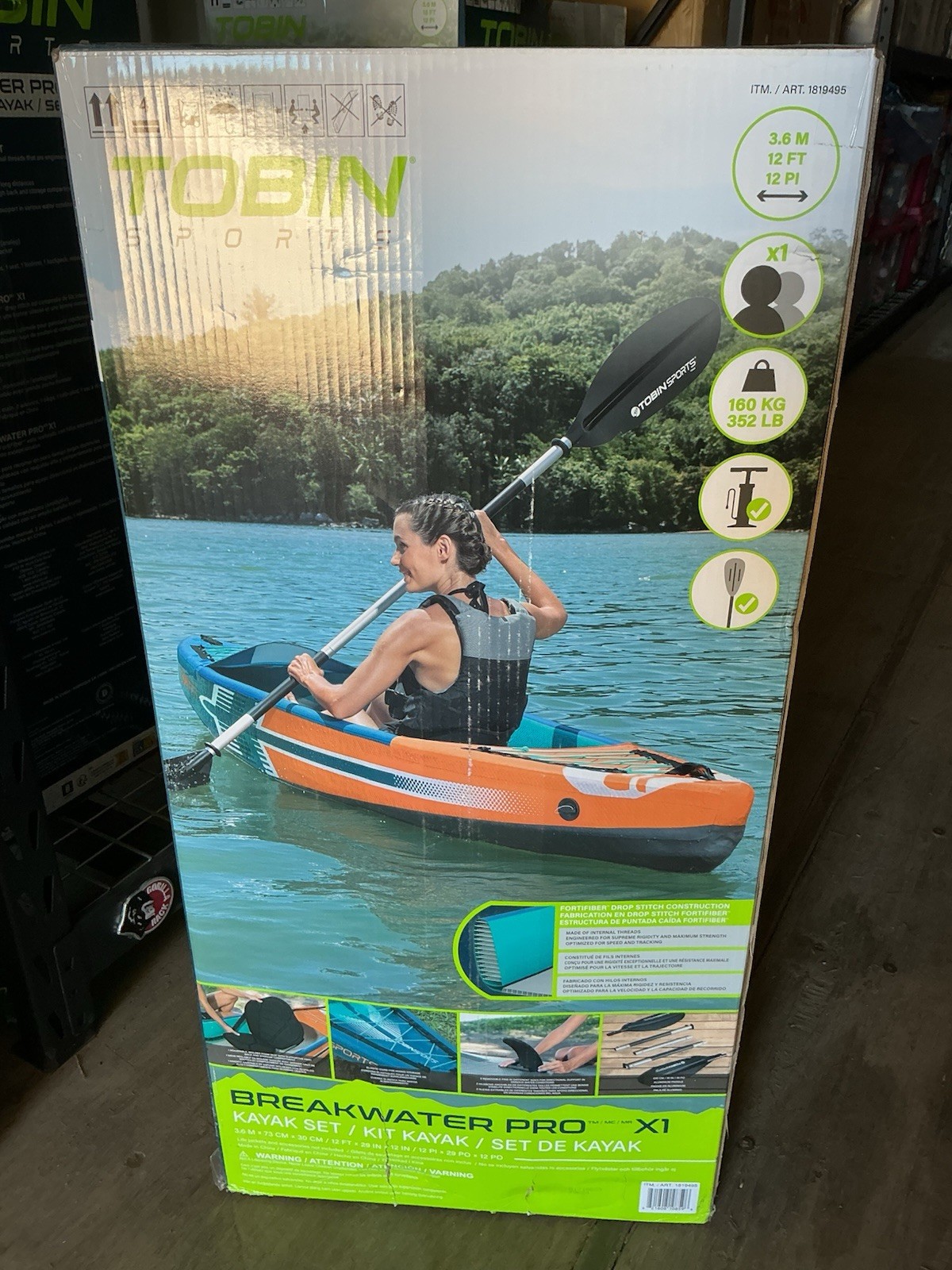 Tobin Sports Breakwater Pro X1 Inflatable Kayak
