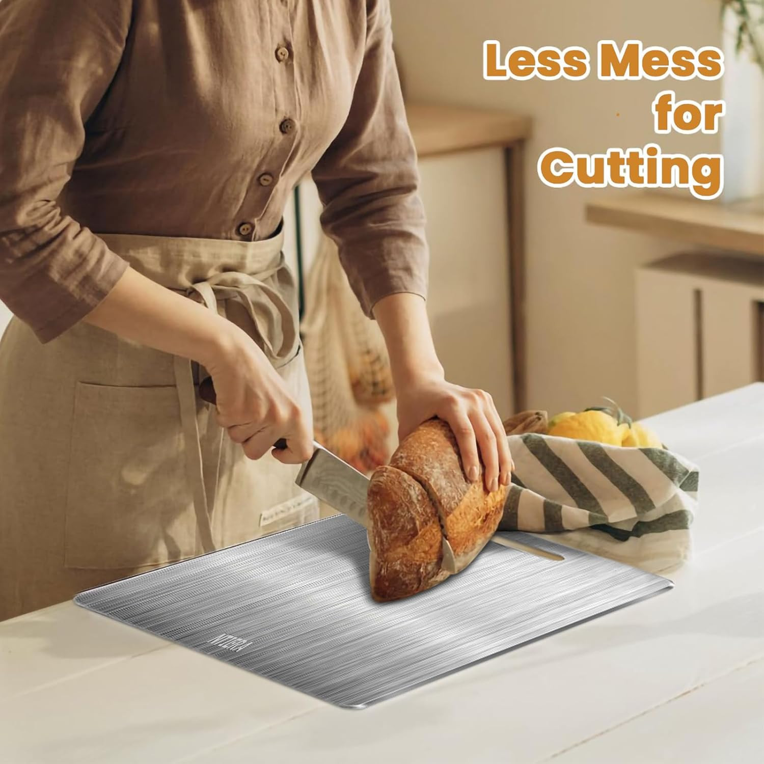 New Titanium Cutting Board-Stainless Steel Cutting Boards for Kitchen,Double-Sid
