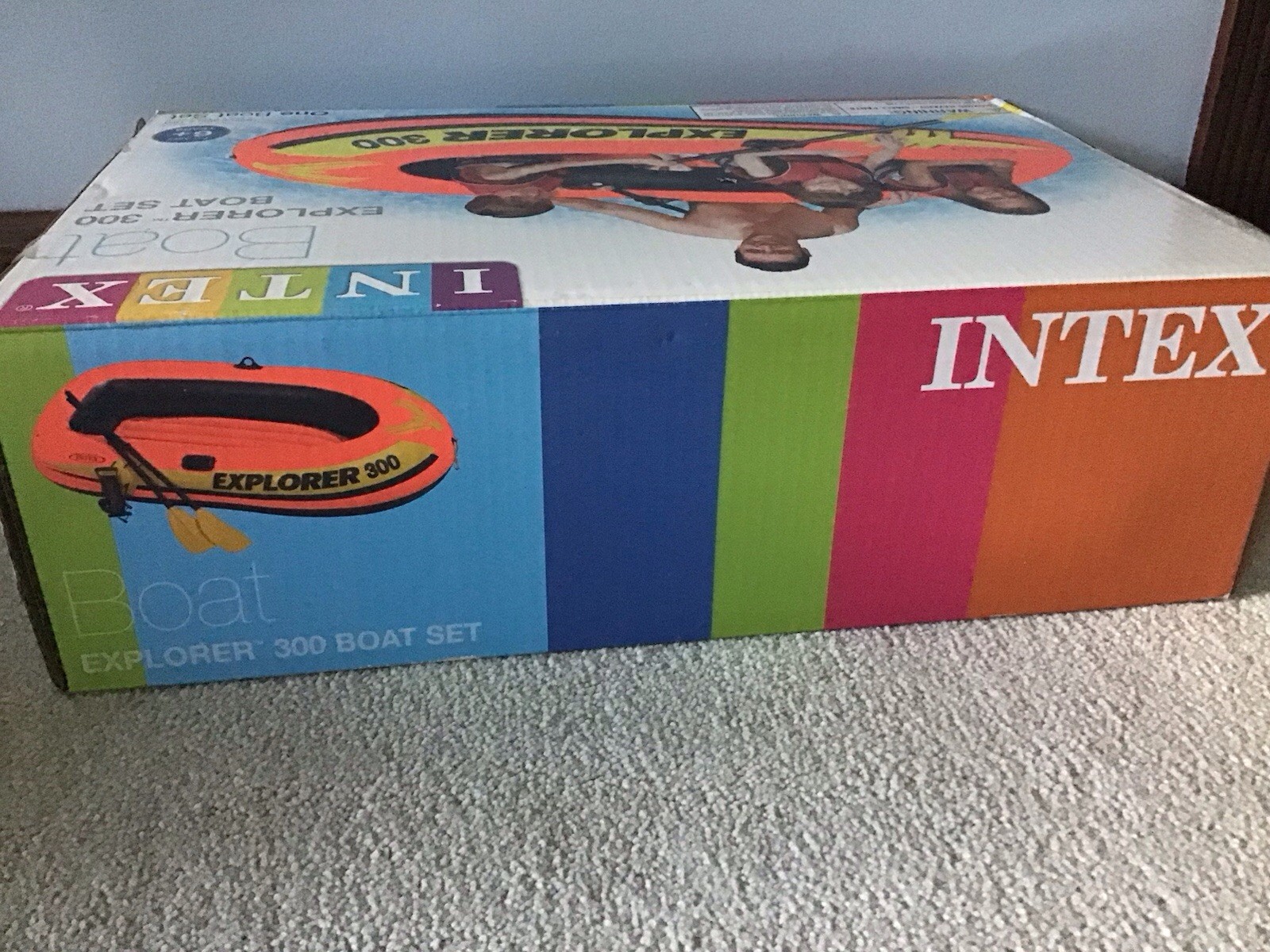 INTEX Boat Explorer 300 Boat Set (Boat/Oars/Pump) #58332EP in Box NEW/SEALED