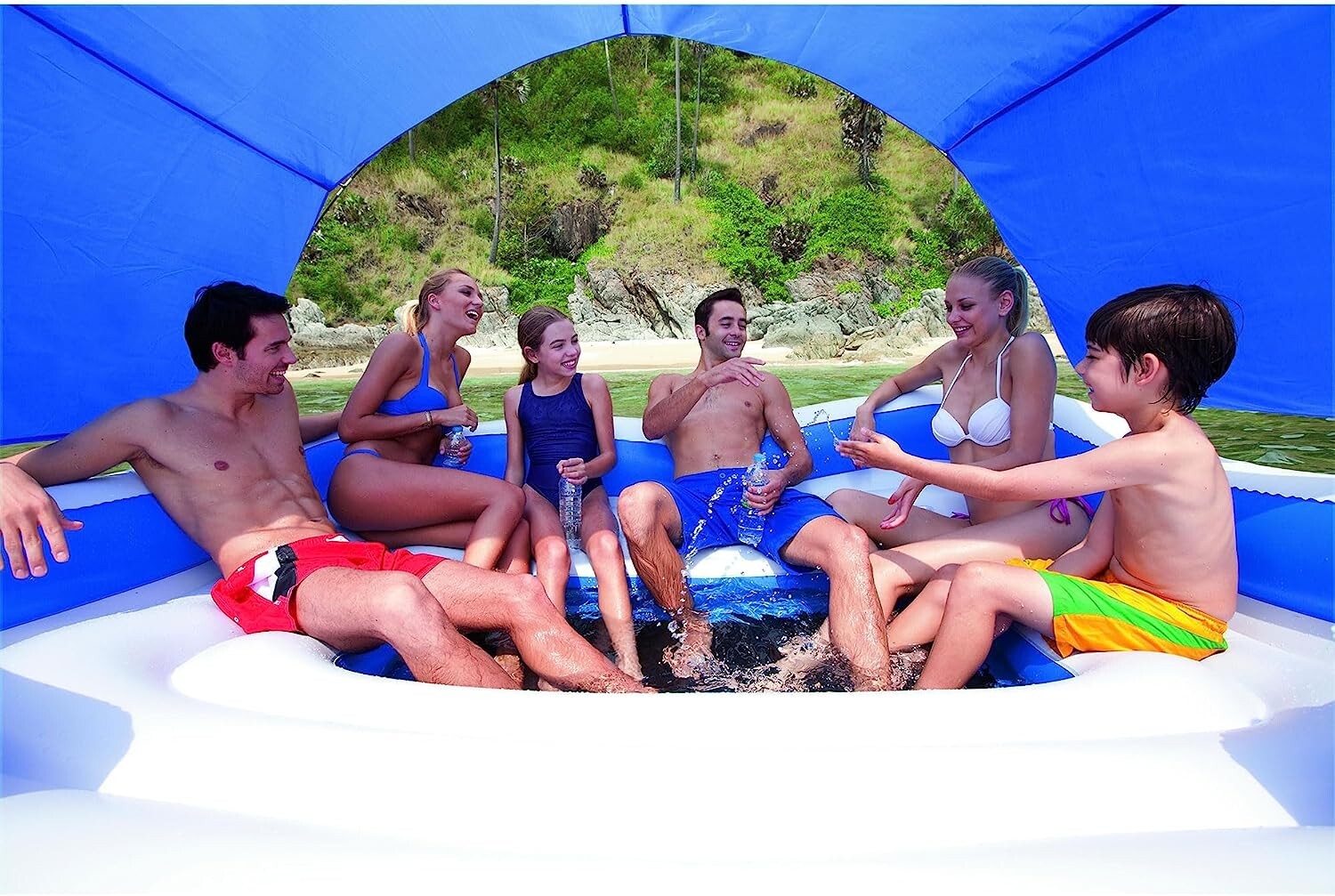 Bestway Hydro ForceTropical Breeze Raft 6-Person Inflatable Float Large Lounge