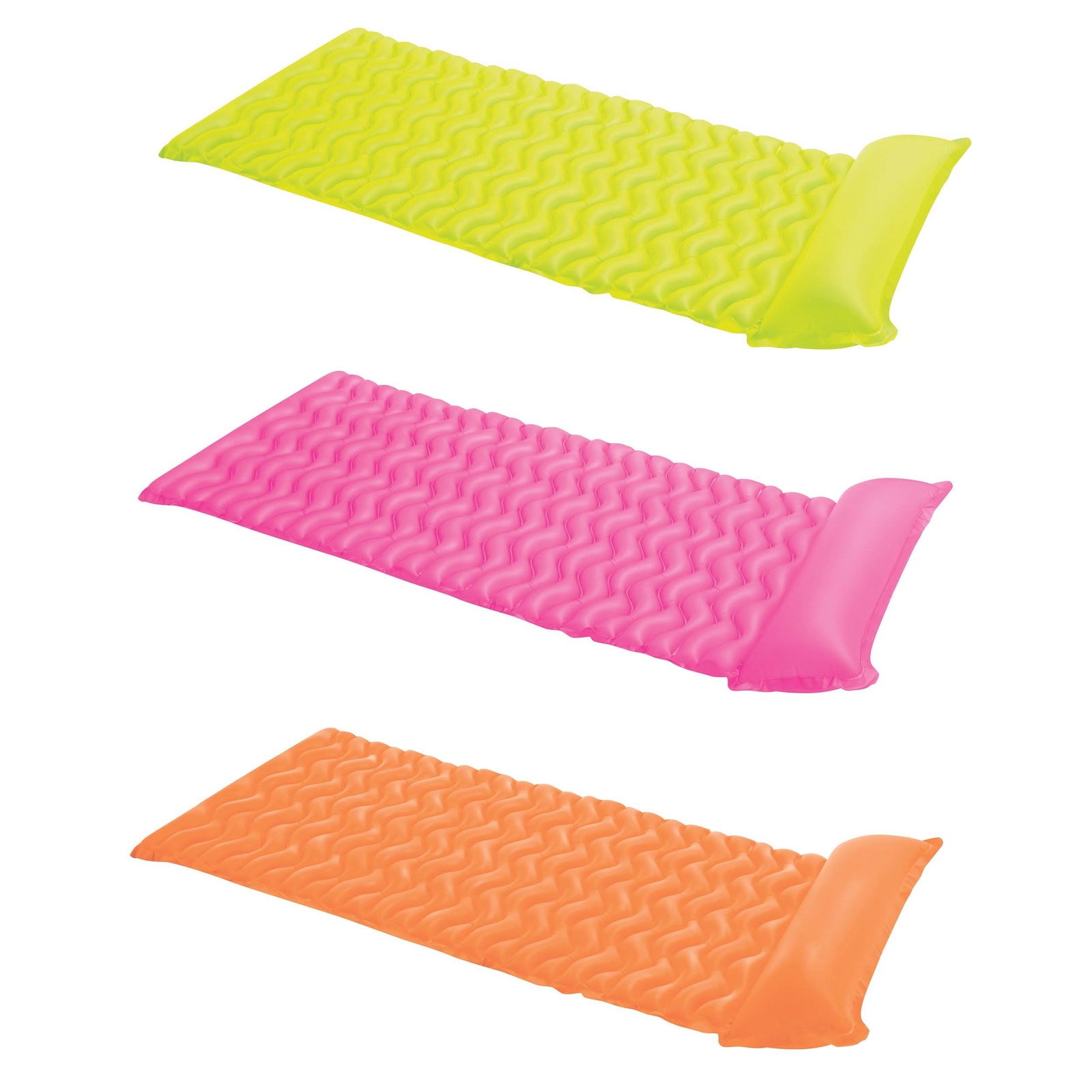 Intex Tote ‘N Float Wave Mat Floating Swimming Pool Lounger (Open Box) (2 Pack)