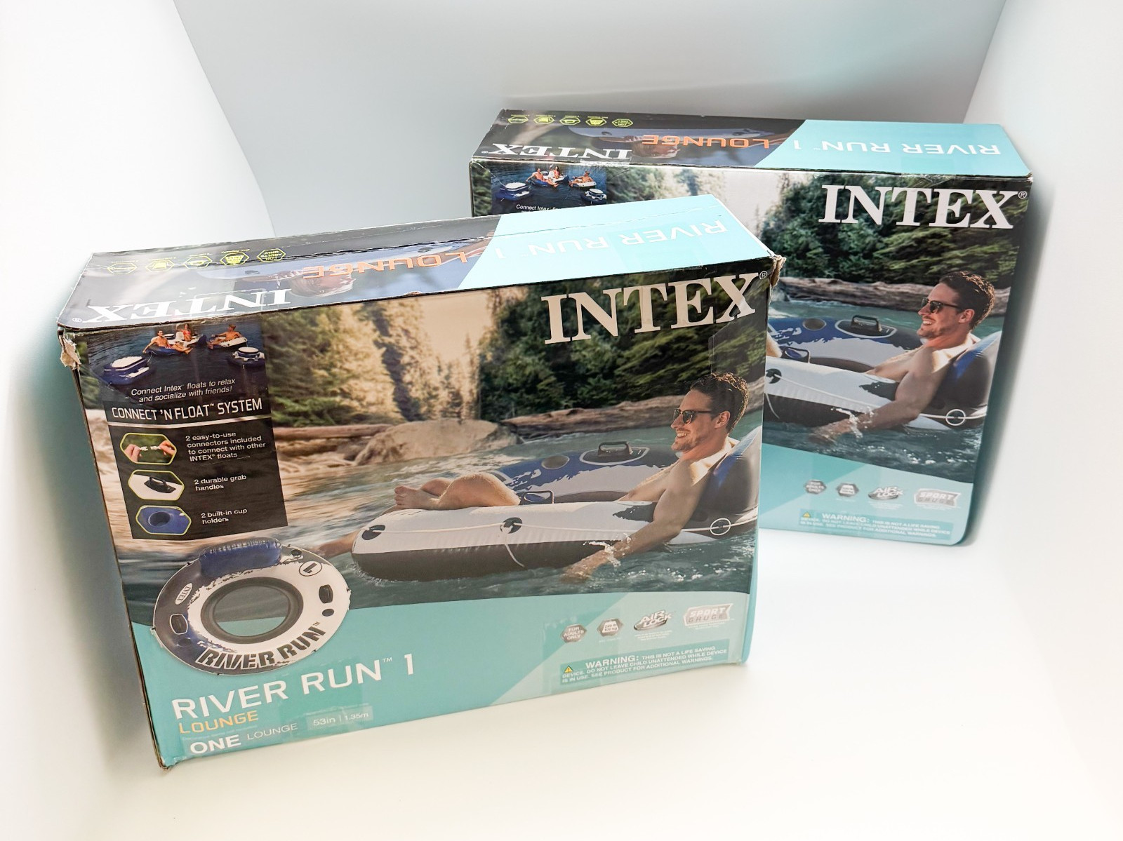 Intex River Run I Inflatable Floating Tube 2pk (NEW, Damaged Packaging)