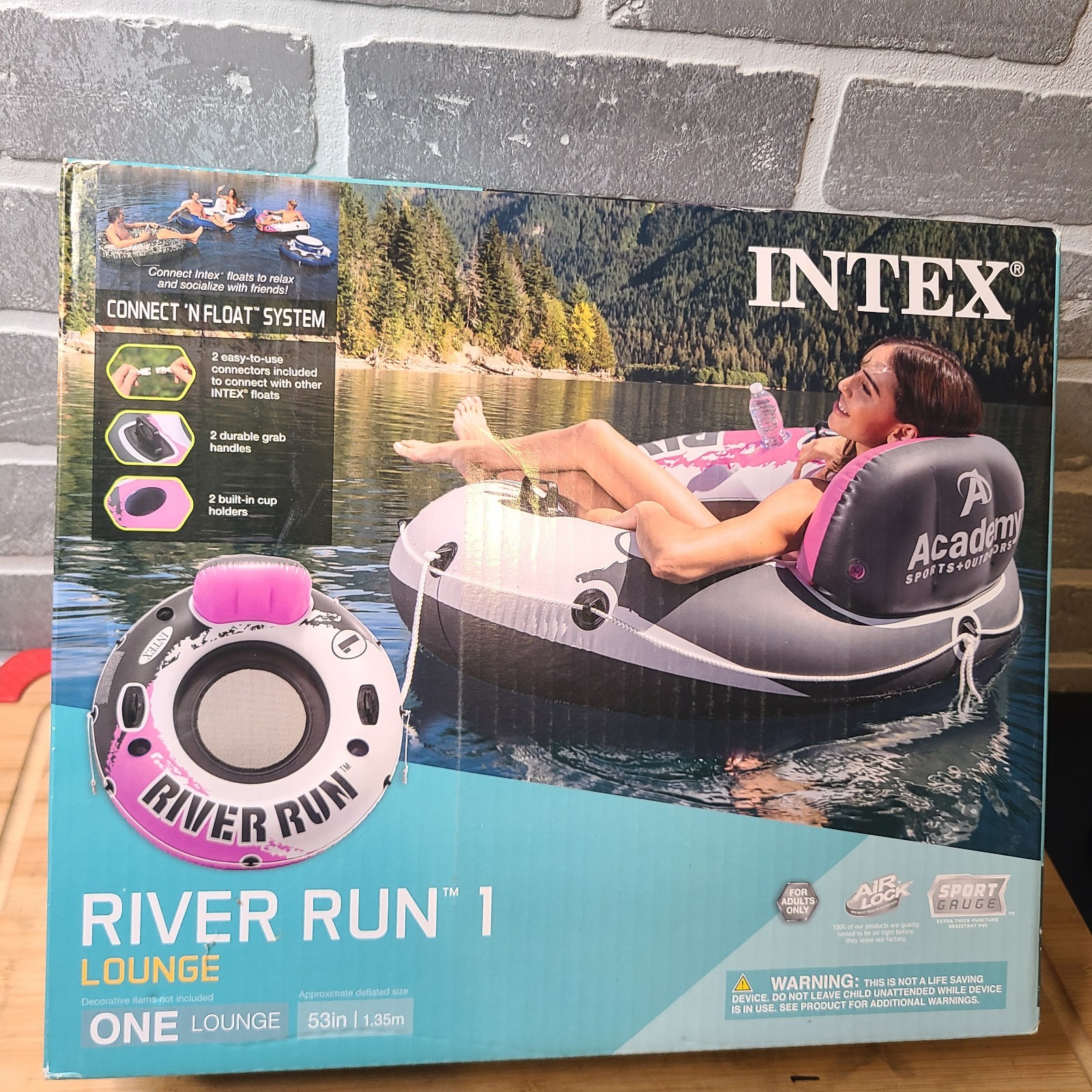 Intex River Run I Lounge 53 inch Inflatable Water Float – Pink