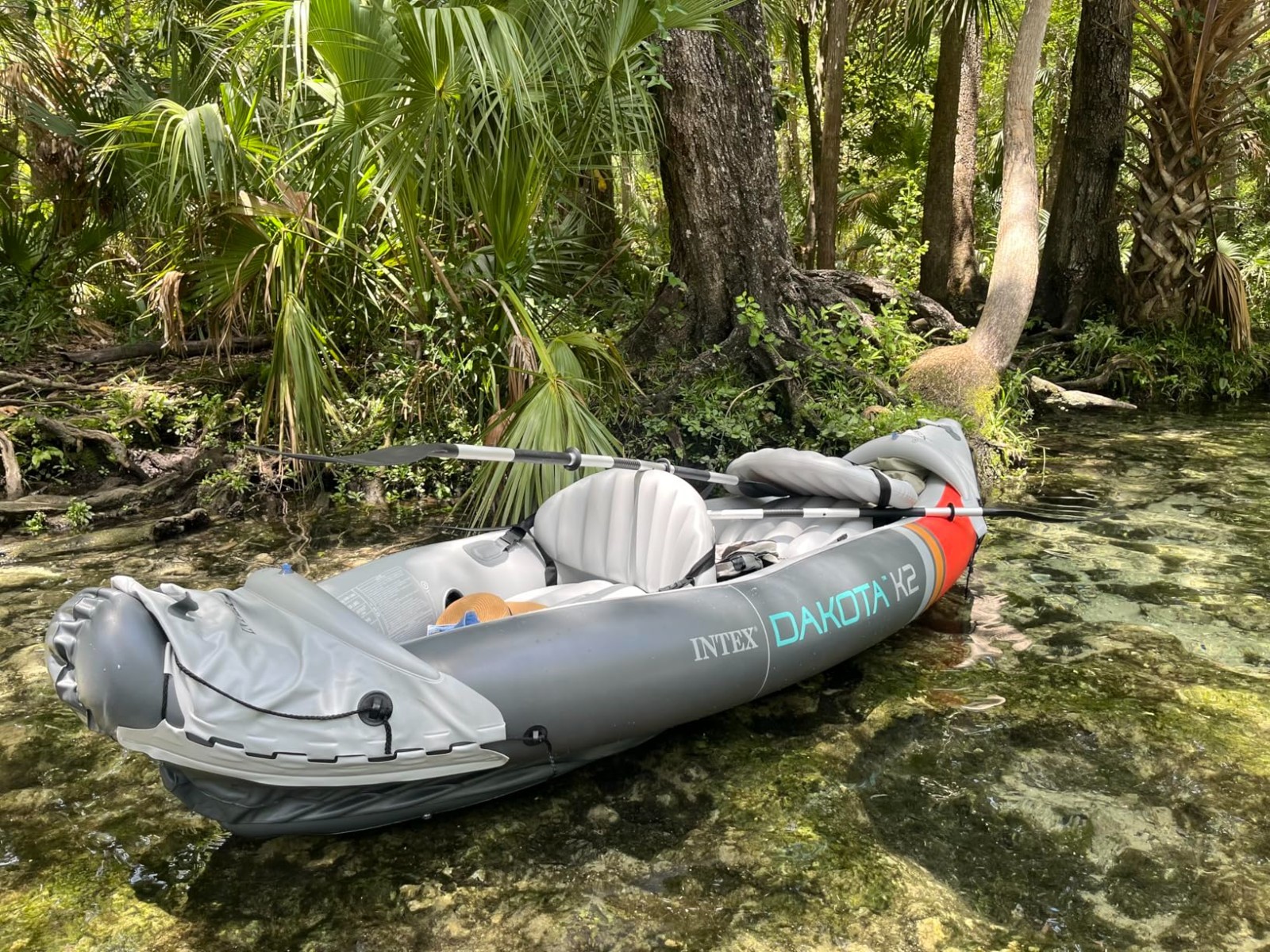 INTEX 2-Person Inflatable Kayak Set, Dakota K2 with 86in Oars and Pump