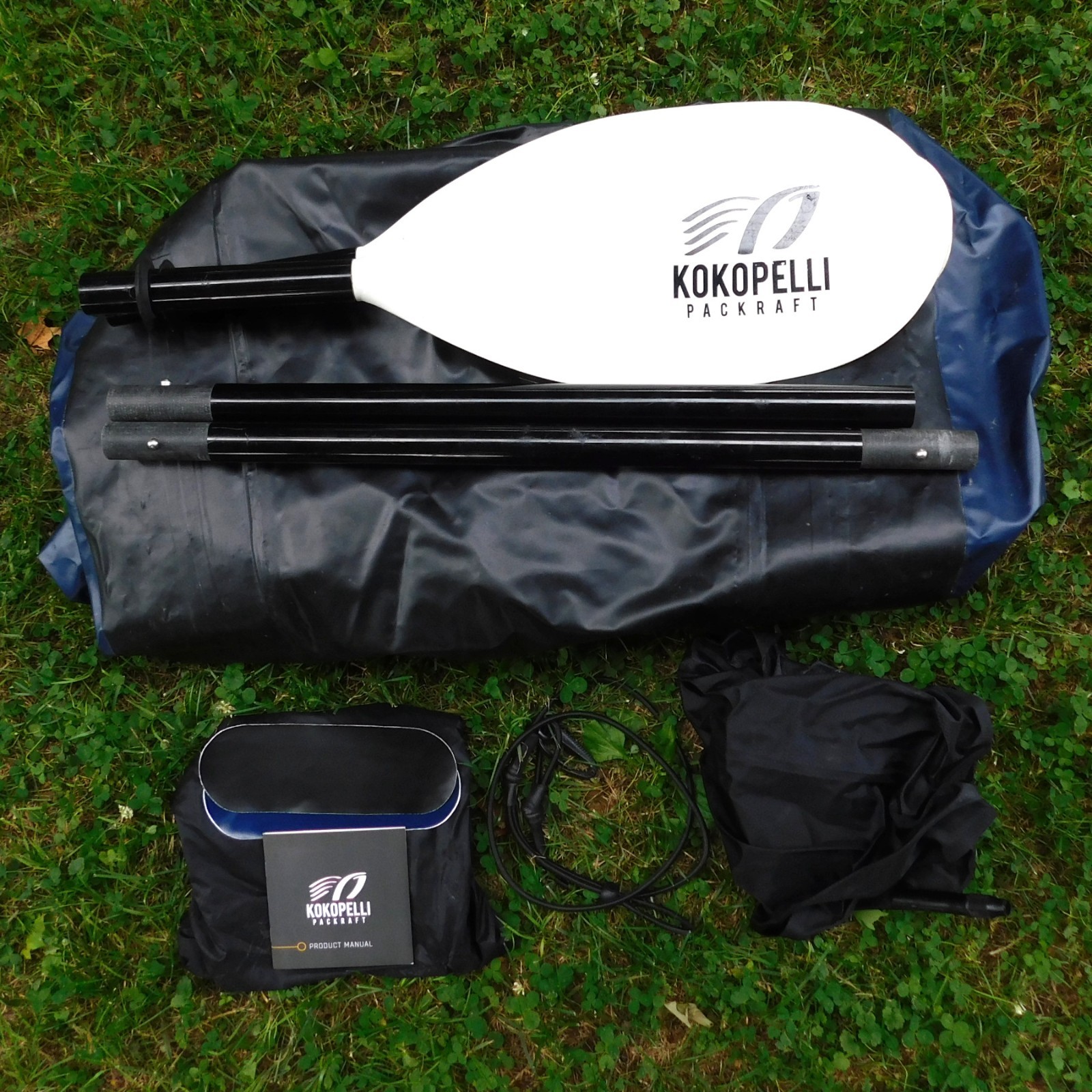 Kokopelli Hornet-Lite Packraft Inflatable Kayak w/ 4 pc Alpine Lake Fiber Paddle