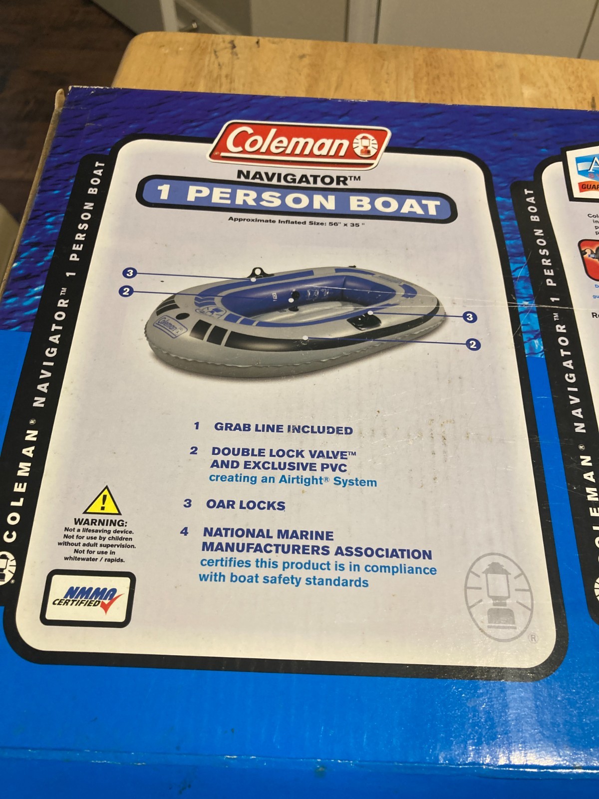 Coleman 1 Person Inflatable Boat Up To 190lbs BRAND NEW Circa 2000 SEE PICTURES
