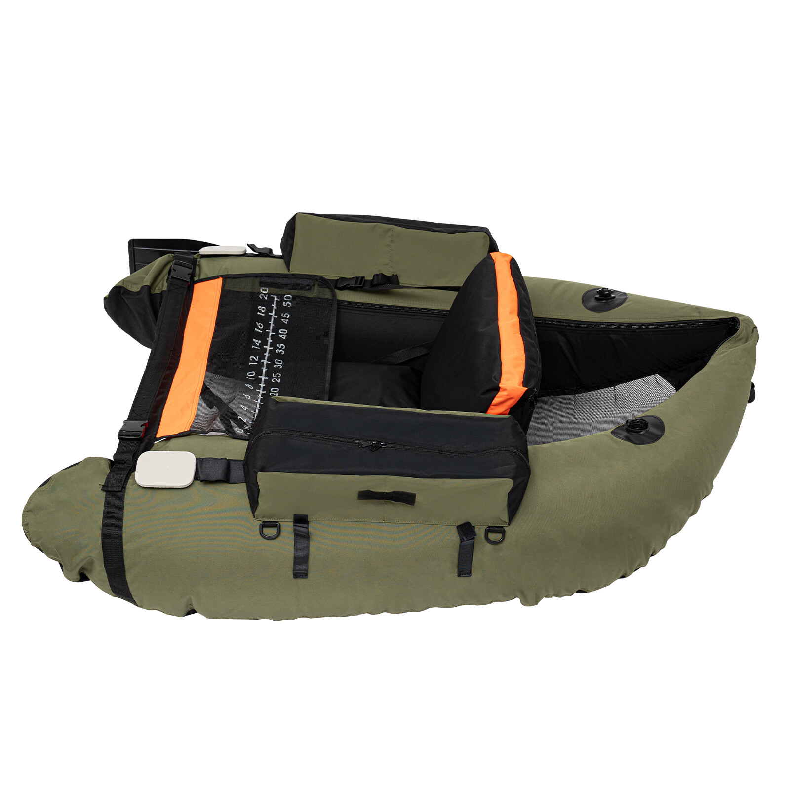Inflatable Boat-Lightweight, Portable 1 Person Fishing Boat with Hand Air Pump