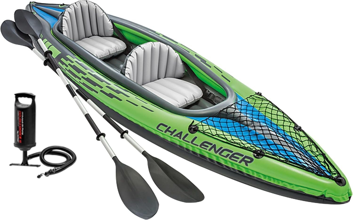 Intex Challenger K2 2-Person Inflatable Kayak and Accessory Kit with Oars & Pump