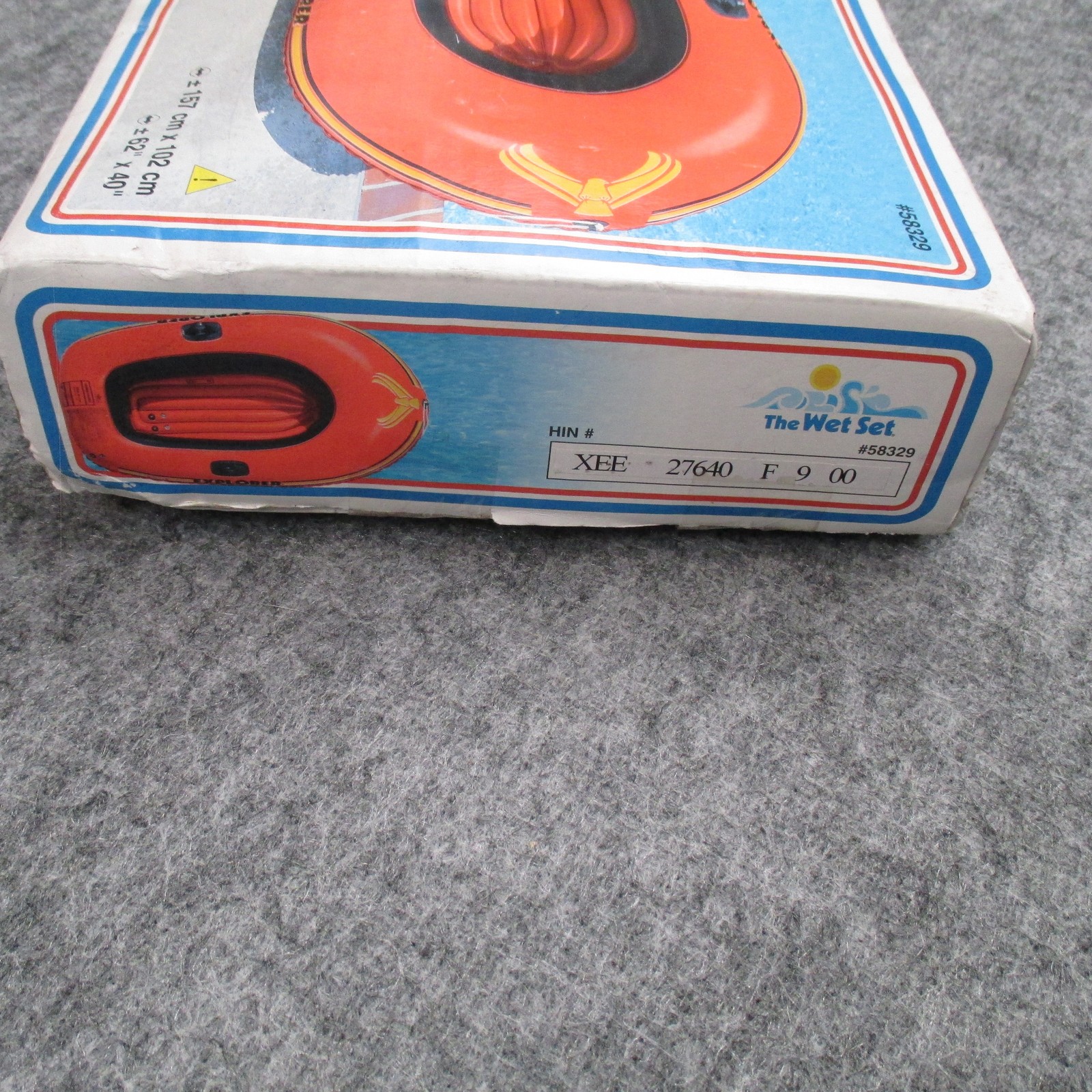 Vintage Intex Explorer 100 Inflatable Boat Raft 62×40 Pool Float New Boxed