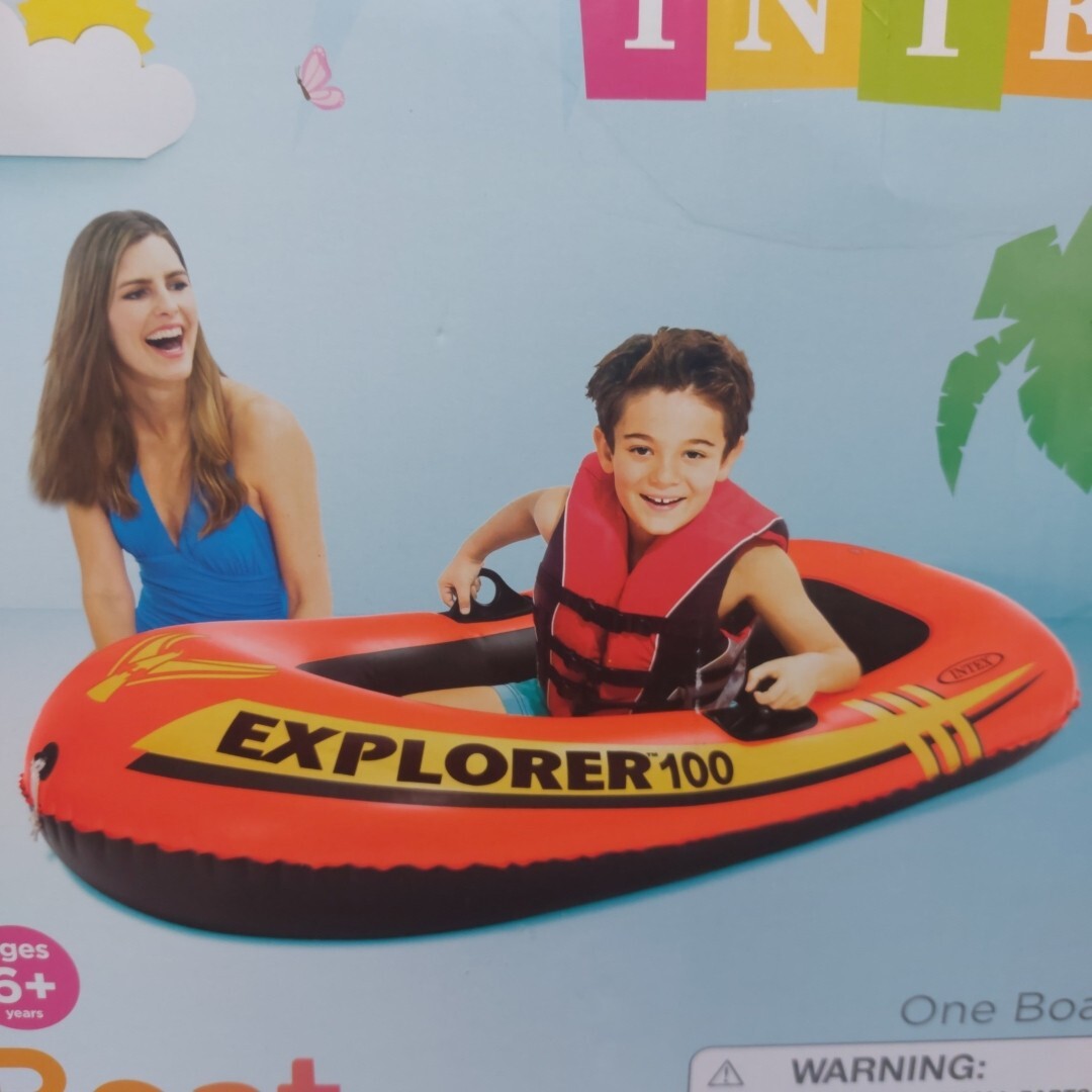 Intex 58″ x 33″ Explorer 100 Inflatable Swimming Pool Boat Raft Float