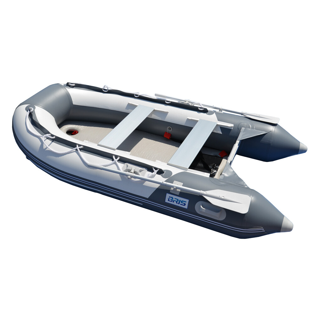 BRIS 10.8 ft Inflatable Boat Dinghy Tender Fishing Raft Pontoon W/Air Floor