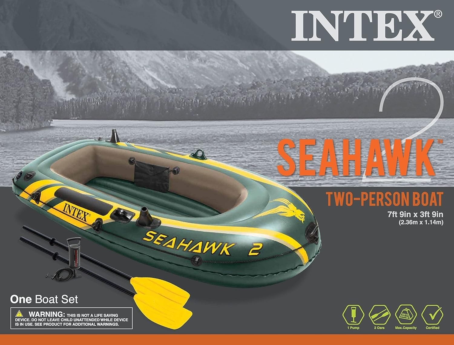 Vinyl Green Inflatable Boat