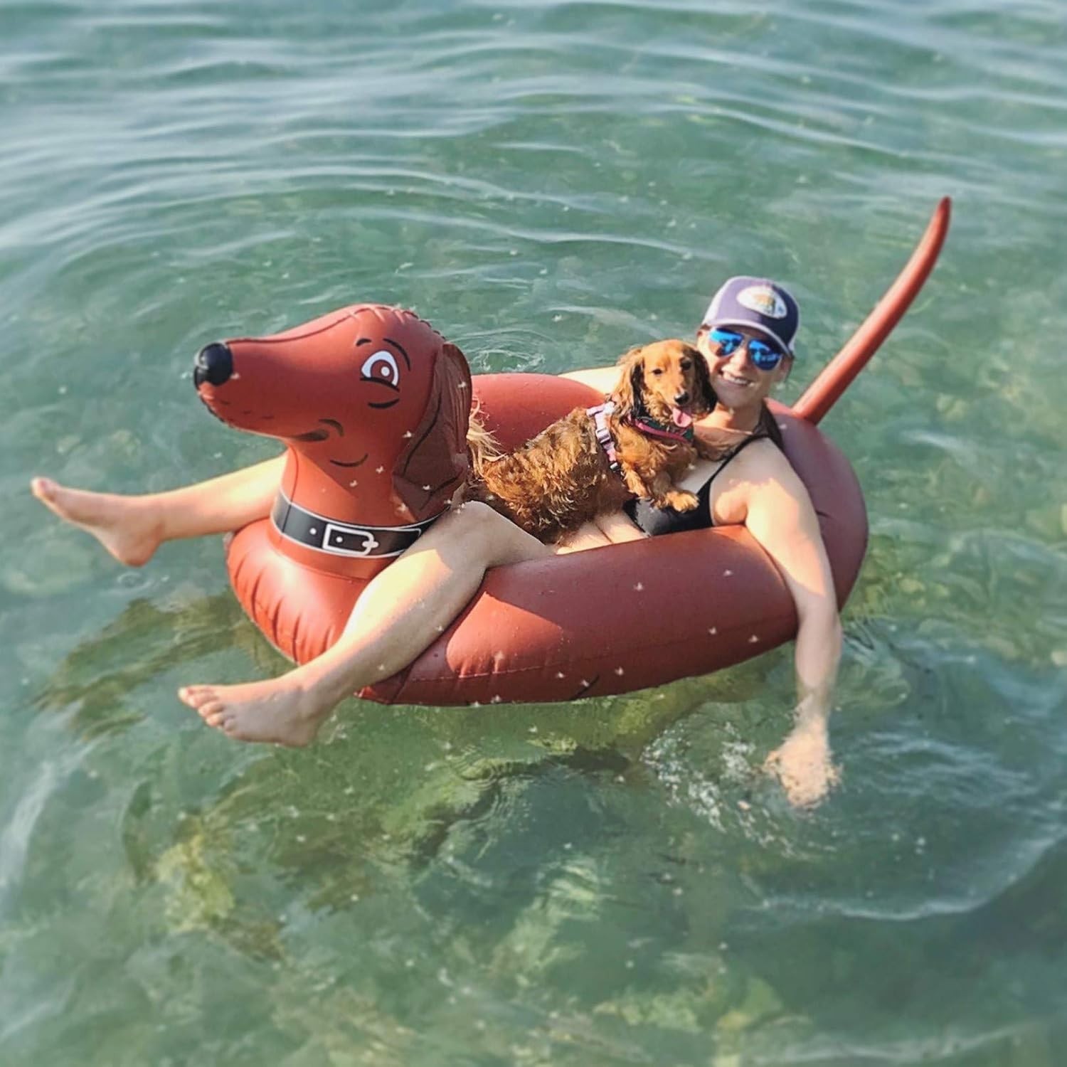 Wiener Dog Party Tube Inflatable Pool Float 4ft Large Kids Adults