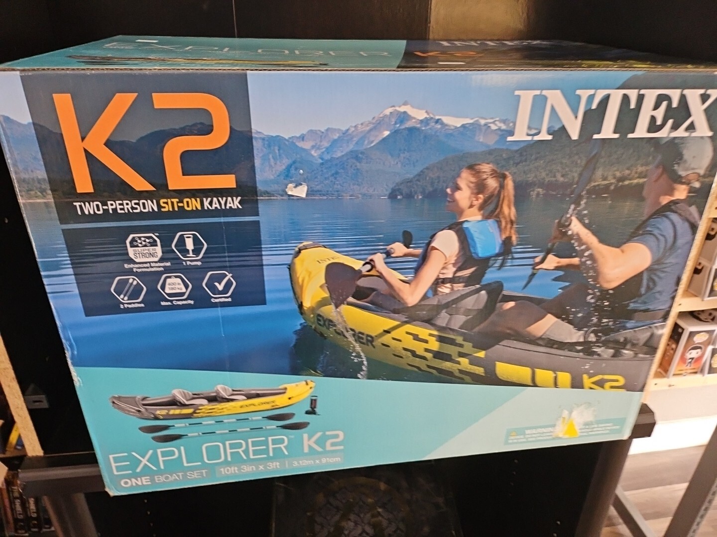 Intex Explorer K2 Kayak, 2-Person Inflatable Kayak Set with Aluminum Oars Trl8