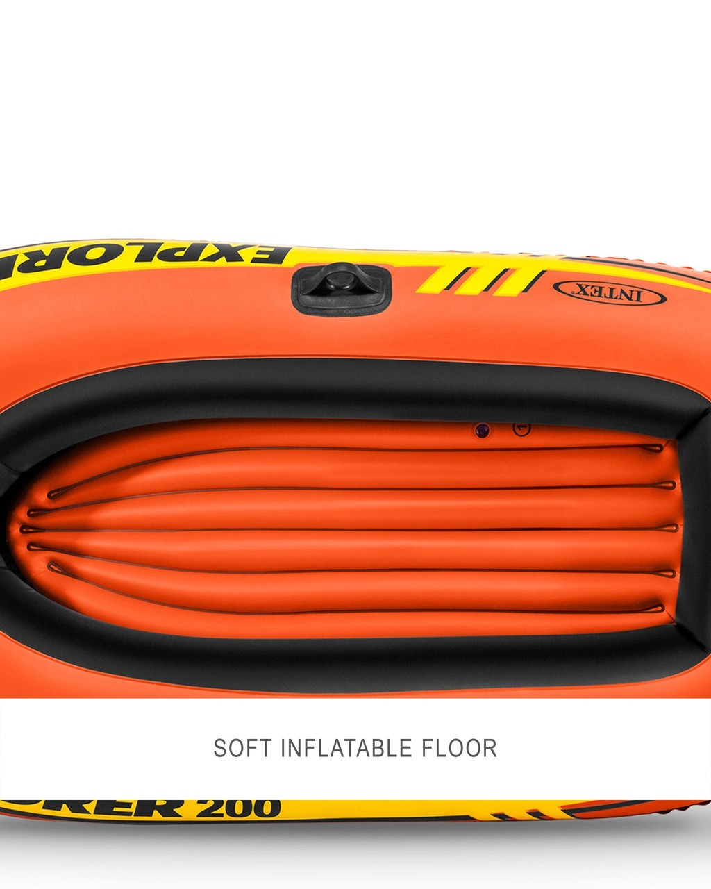 INTEX Explorer 2-Person Inflatable Boat, Oar Locks Dual Air Chambers 200 Series