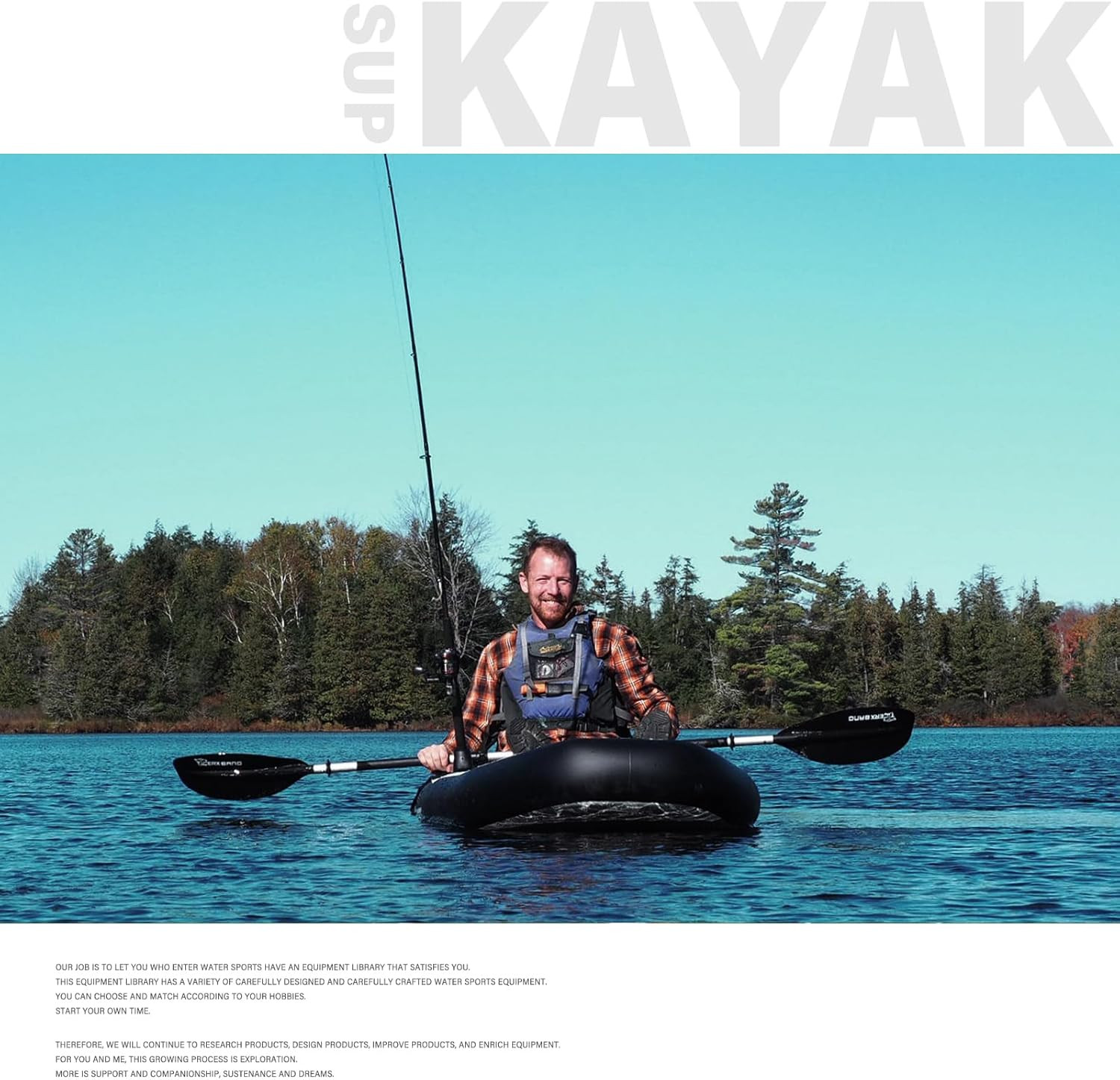 10.2’X35»X8» INFLATABLE KAYAK WITH DETACHABLE SEAT, SUP-KAYAK SET
