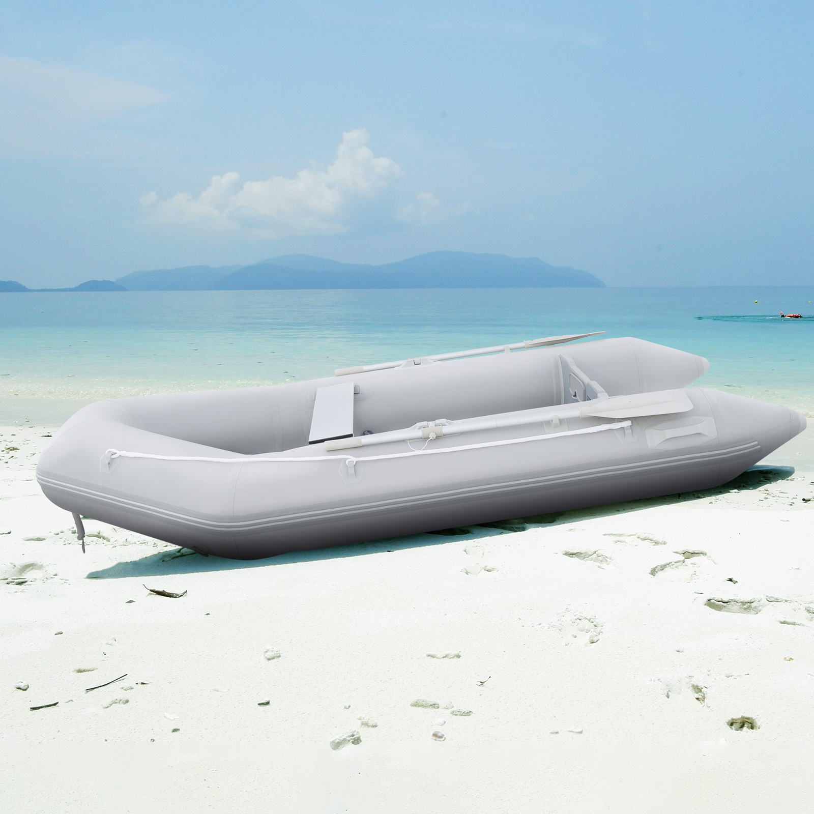 10ft Inflatable Boat w/pump Raft Fishing Dinghy Tender Pontoon Rescue Heavy Duty