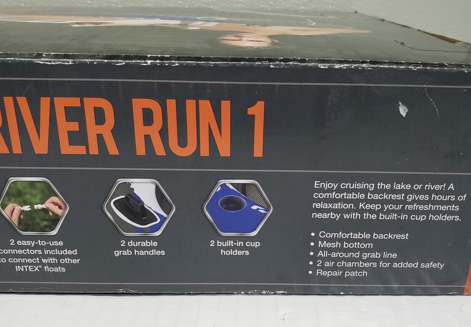 Intex River Run I Sport Lounge 53 inch Inflatable Water Float