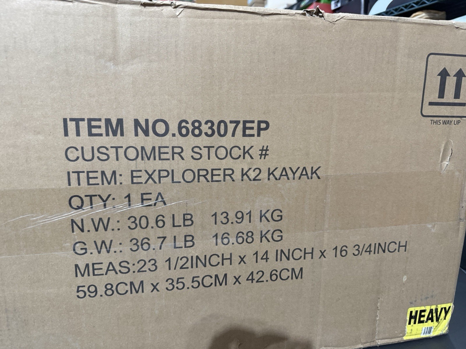 Intex Explorer K2 2-Person Inflatable Kayak with Aluminum Oars (68307EP)