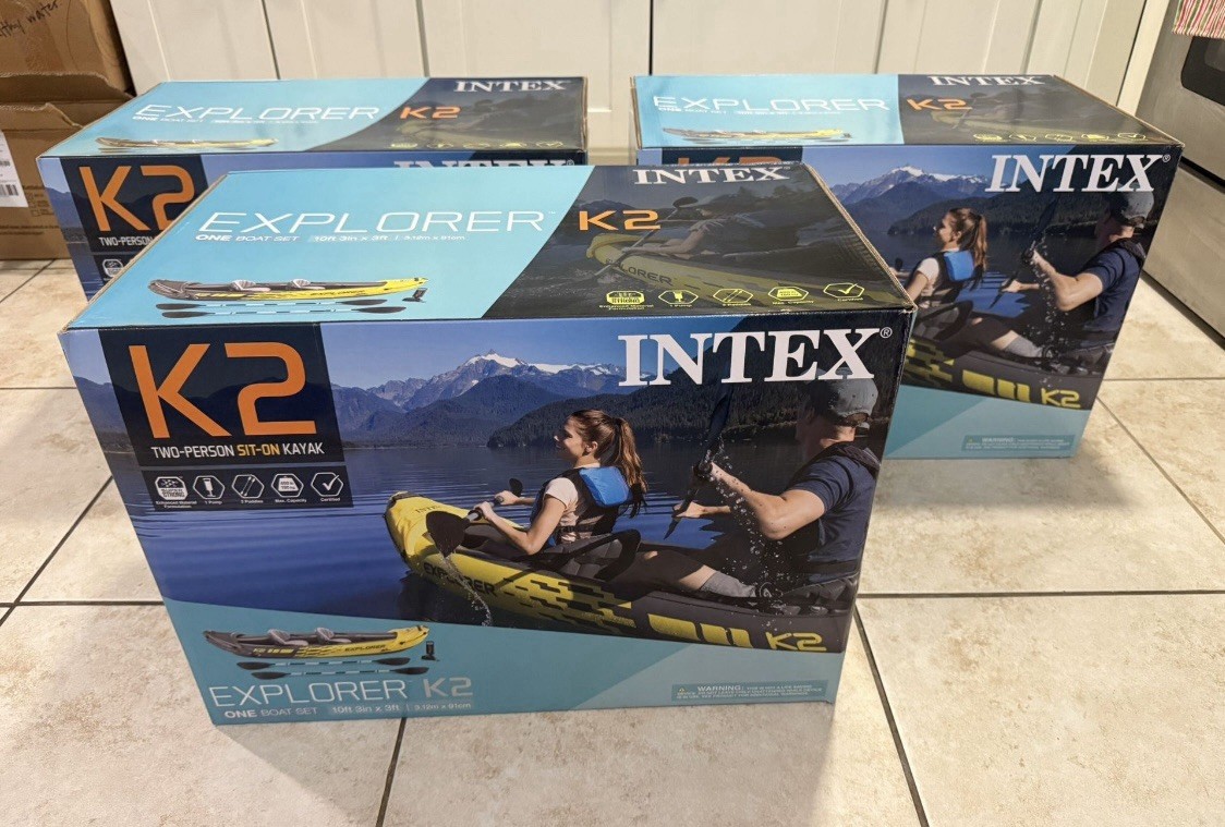 Intex 68307EP Explorer K2 Inflatable Kayak Set
