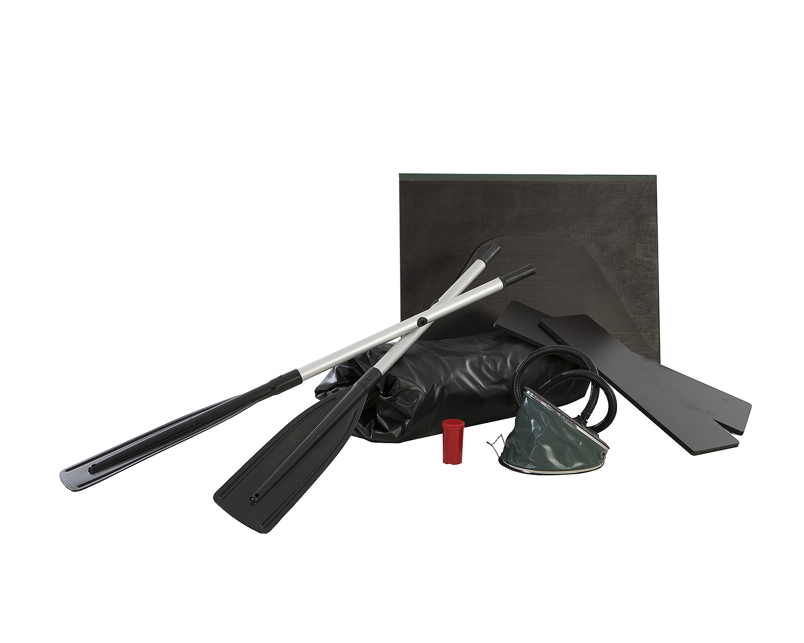 Perun Outdoors Durable PVC Inflatable Motor Boat w/Foot Air Pump and Carry Bag