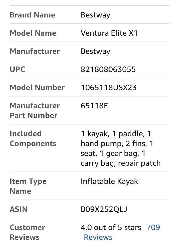 Bestway Hydro Force Inflatable Kayak Set – 1-Person Ventura Elite Grn canopy