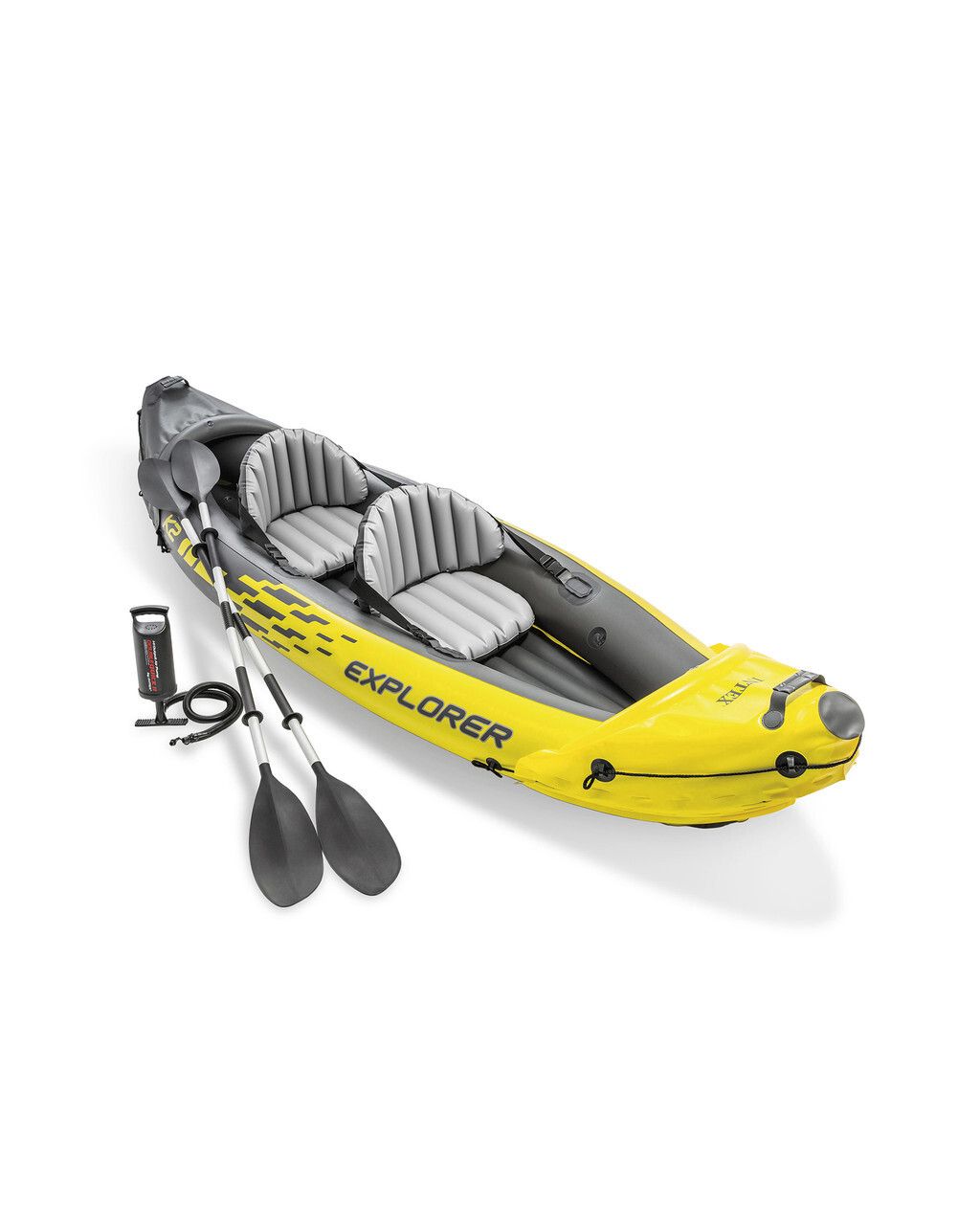 Intex Explorer K2 Inflatable Kayak – 2 Person with 2 Paddles/Oars and Air Pump