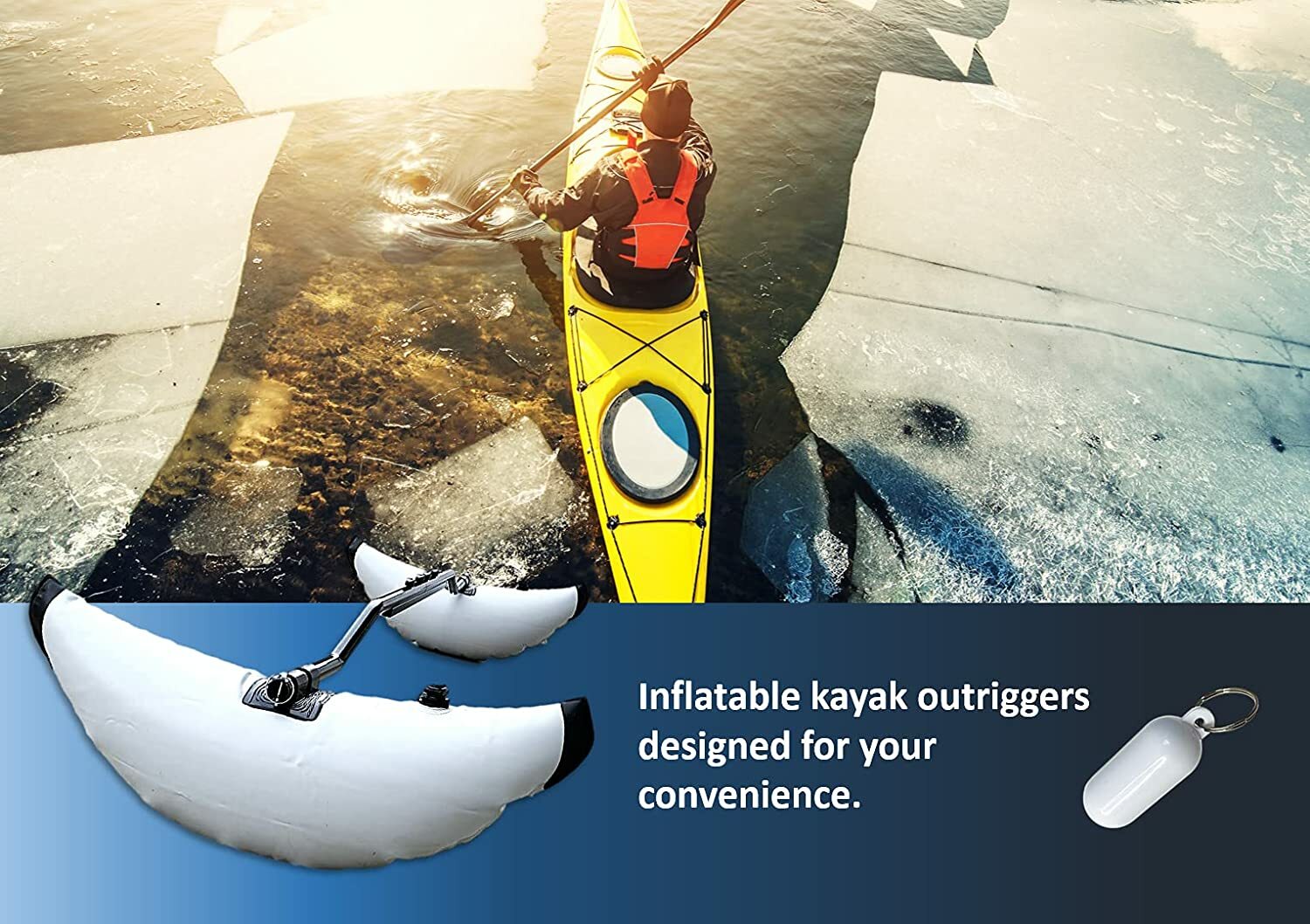 Bargain Marine Boat Kayak Canoe Outrigger Stabilizer System PVC Inflatable Float