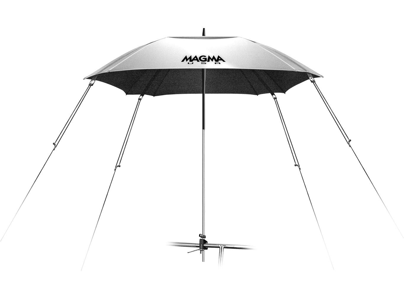 Magma Products Umbrella Boat Rail Mounted 100 Uv Silver 1-1/8 Or 1-1/4 Round