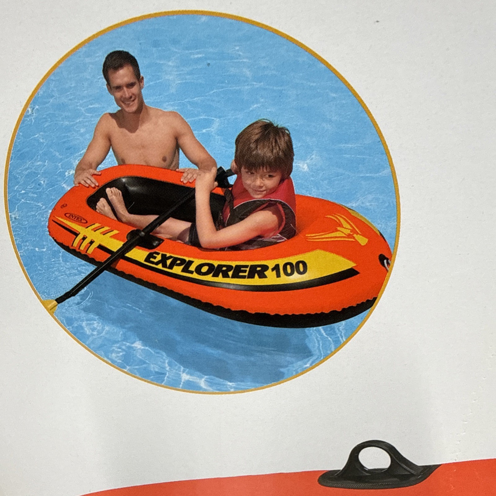 Intex – 58″ x 33″ – Explorer 100 Inflatable Swimming Pool Boat Float – NEW