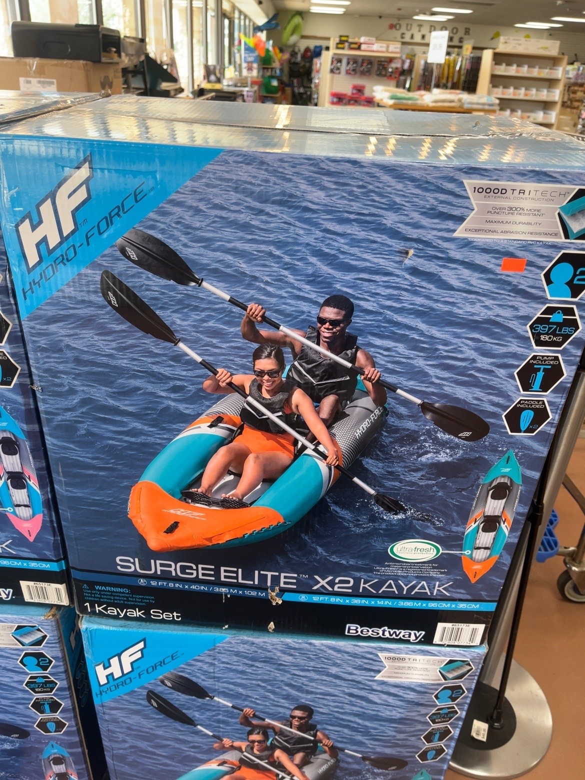 Bestway Hydro-Force Surge Elite X2 Inflatable Kayak Set 2 Person 65173E NEW