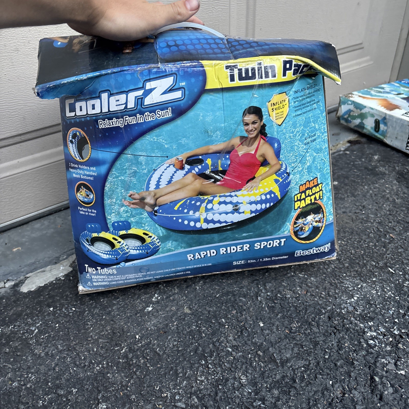 2 Bestway Rapid Rider Inflatable River Tube Floats Lake Pool Tubes w/ Box
