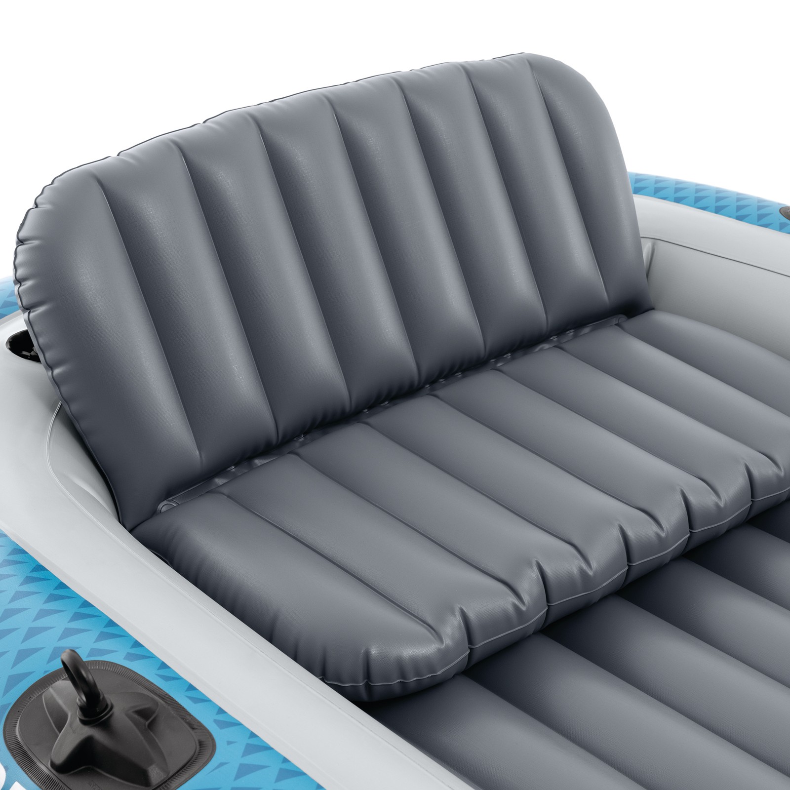 INTEX Excursion 5 Inflatable Boat Set with 54″ Oars, Pump, & Rod Holders (Used)