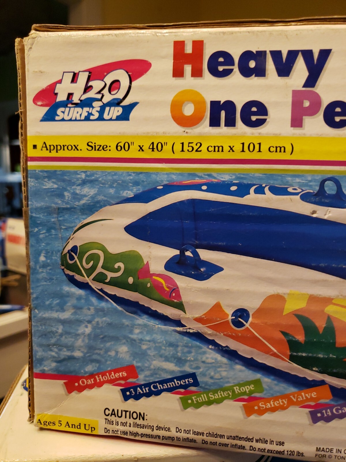 Vintage Inflatable Boat New In Original Box Never Removed 2001 sealed in box