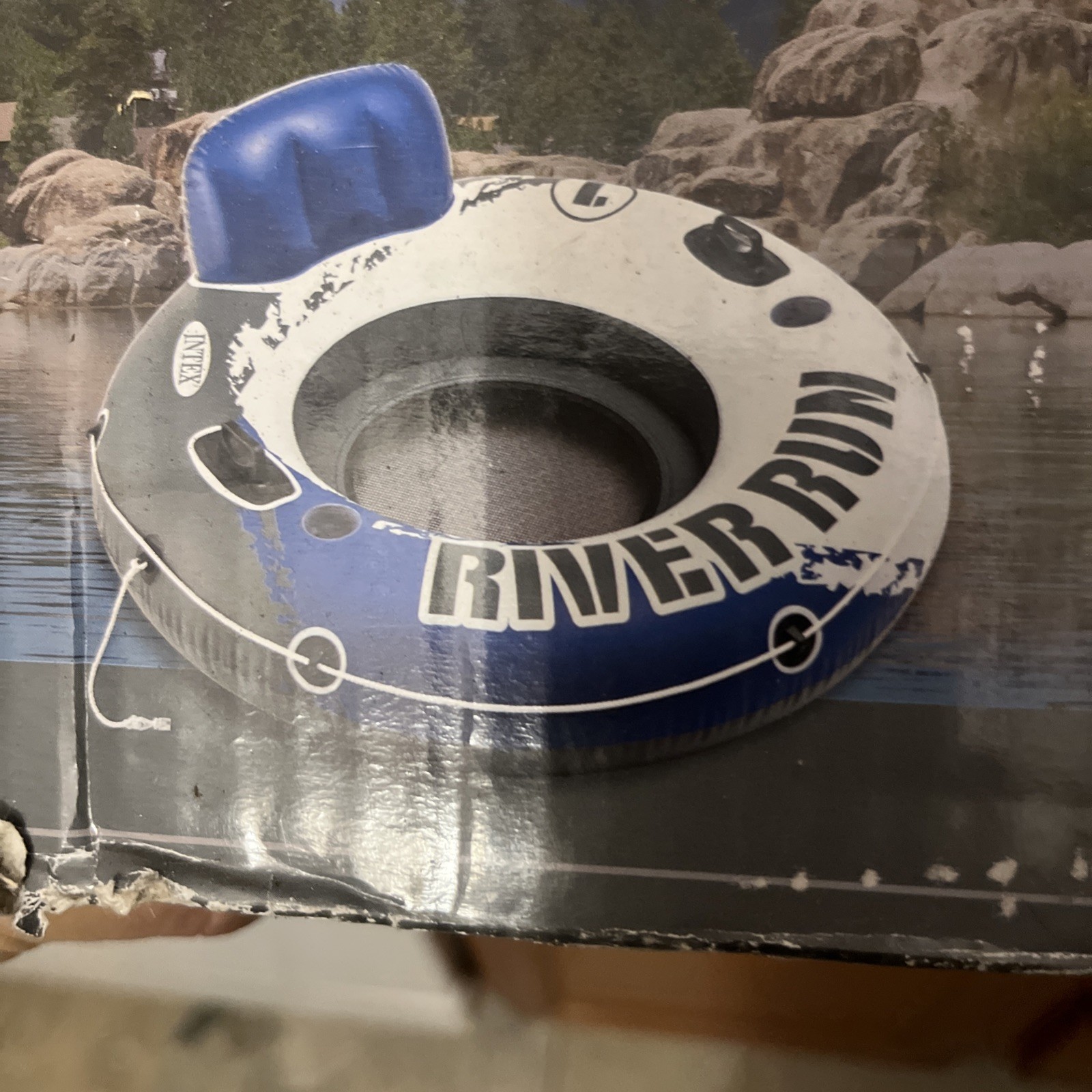 NEW Intex Aqua River Run 1 Lounge Ring Pool Float With Cup Holders 53″ Diameter