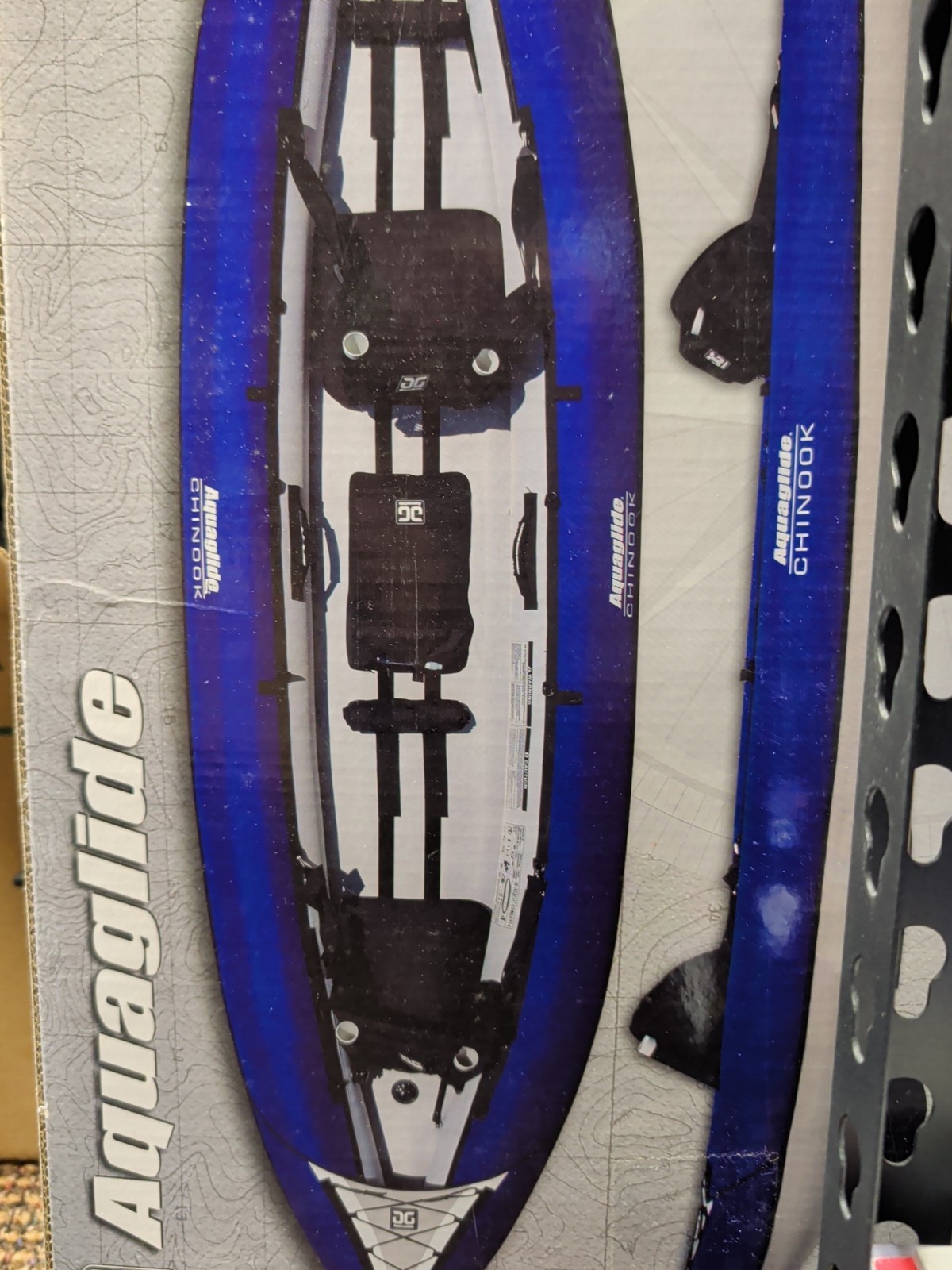 Aquaglide Chinook XP. Tandem XL 3 Person Inflatable Kayak + Extras