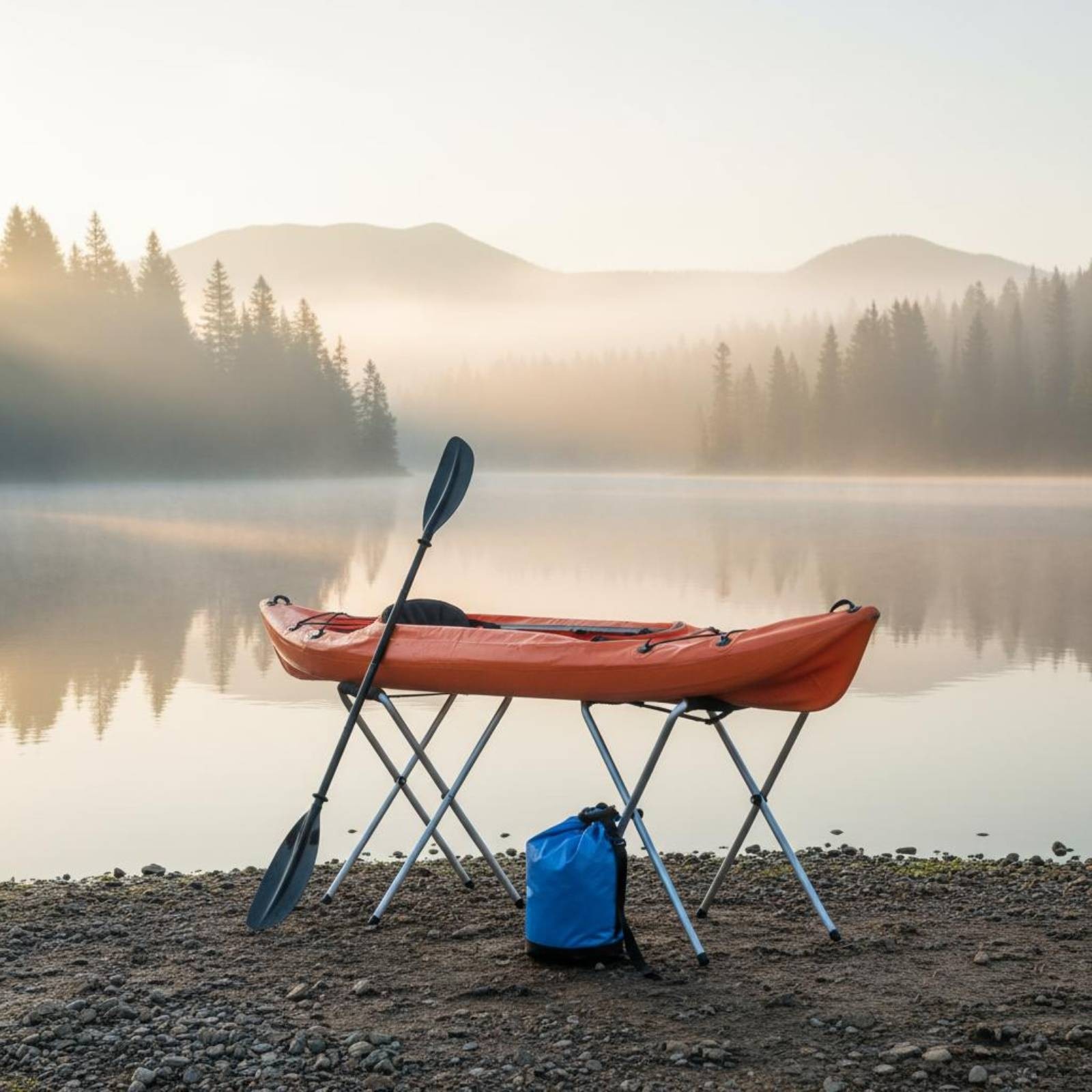 2 Pieces Inflatable Watercraft Stand Foldable Folding Kayak Stand Lightweight