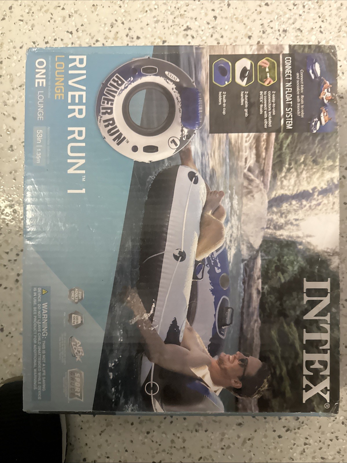 Intex River Run I Sport Lounge 53 inch Inflatable Water Float