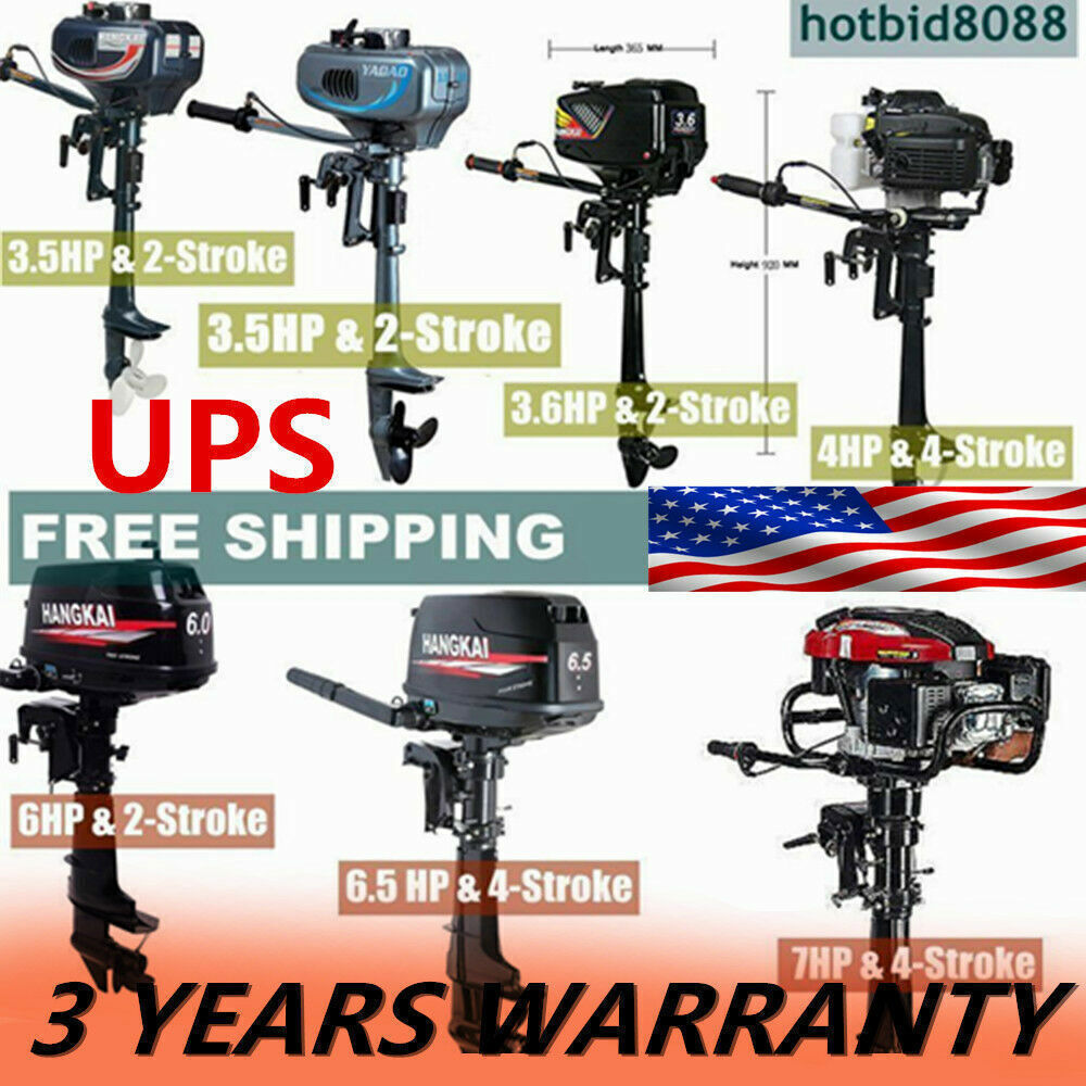2/4 Stroke 3.5/3.6/4/6.5/7 HP Outboard Motor Boat Engine Air/Water Cooling CDI
