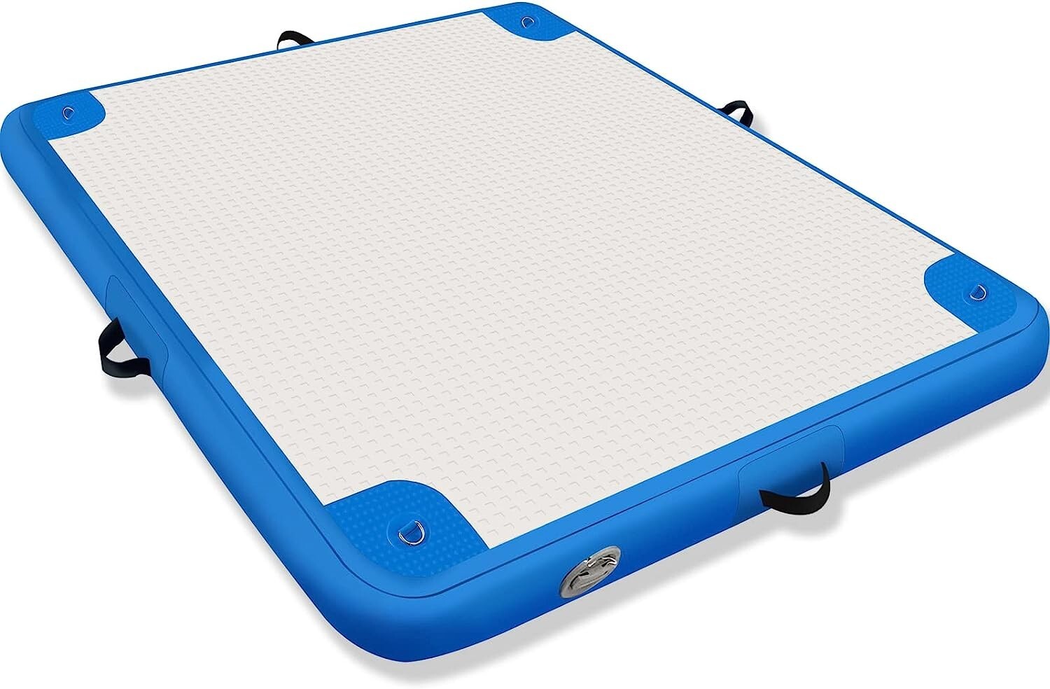 6’x8′ Inflatable Lake Deck,None-Slip Surface Swim Deck,Float Dock w/ Air Pump
