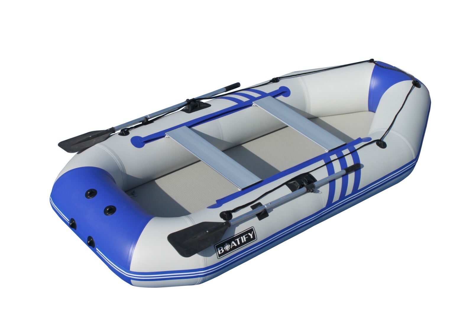 Boatify 9.8ft Inflatable Fishing Boat Raft Dinghy Pontoon Kayak with Air Floor w