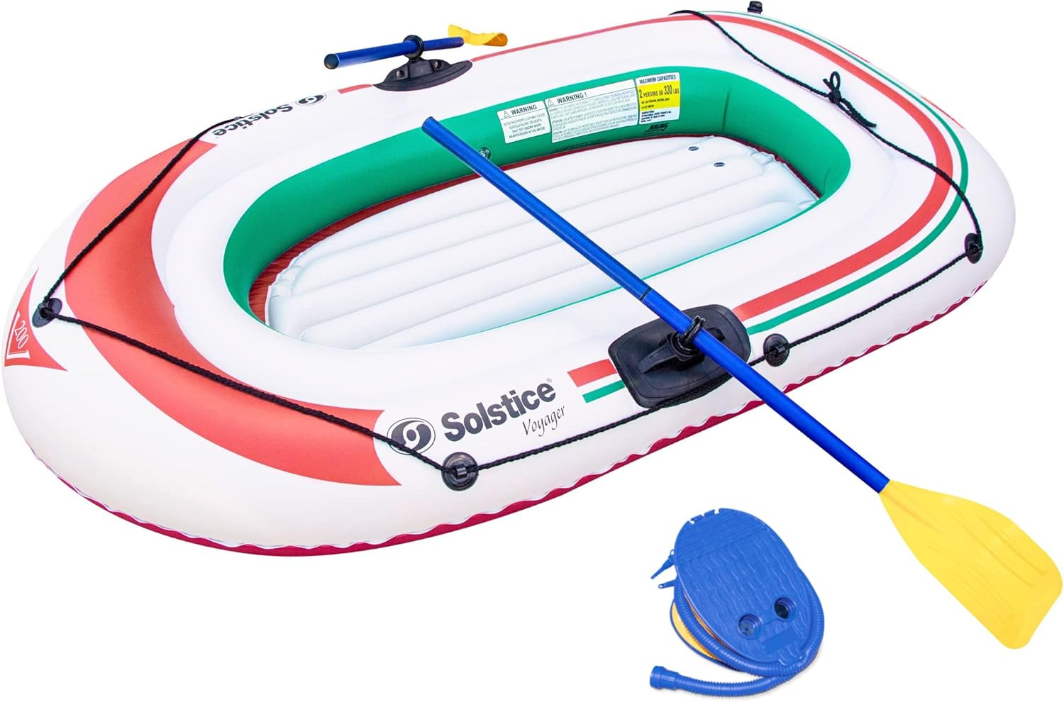 6′ Inflatable Boat Kit for Lakes & Rivers – 2-Person Raft with Oars