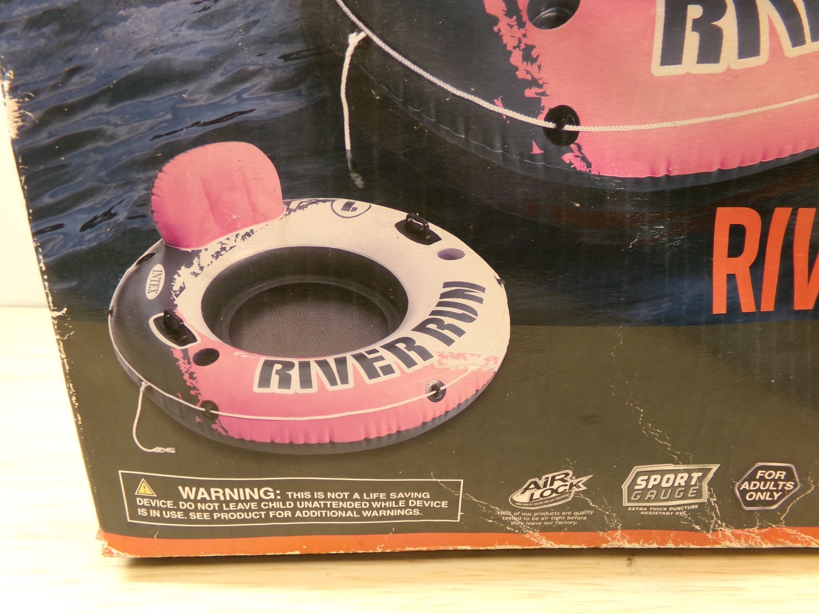 Intex River Run I 53 inch Diameter Inflatable Sport Lounge Water Float