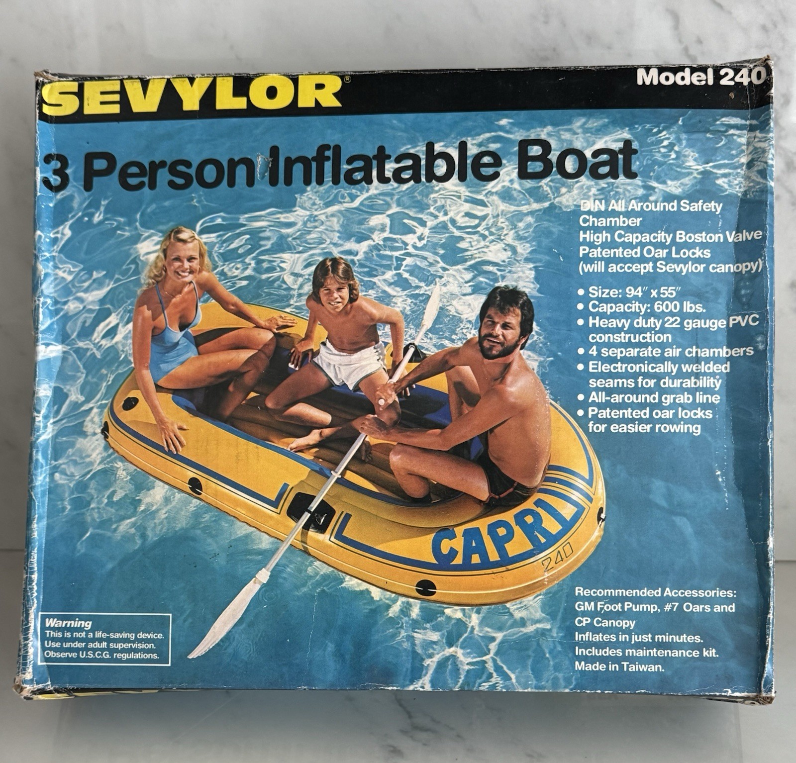 Sevylor P240 3-person Inflatable Boat 600 LBS Max