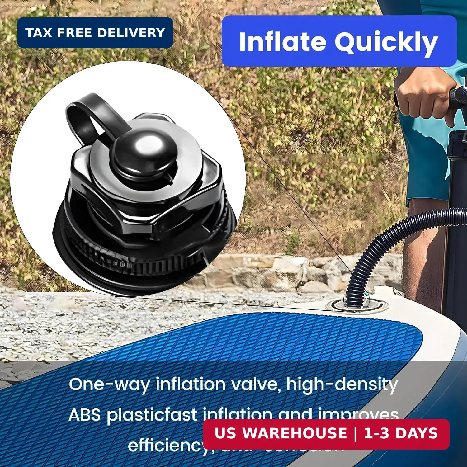 Inflatable Boat Air Valve,2PCS Inflatable Boat Replacement Caps Boat Spiral Air