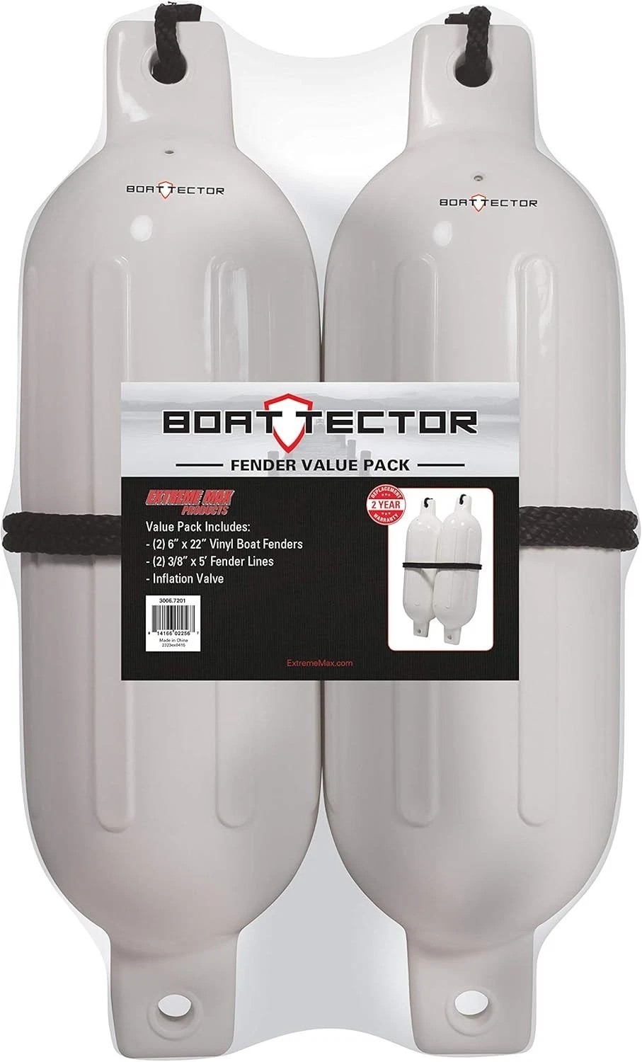 Durable White Inflatable Boat Fenders – 6.5″ x 22″ – Protect Your Investment