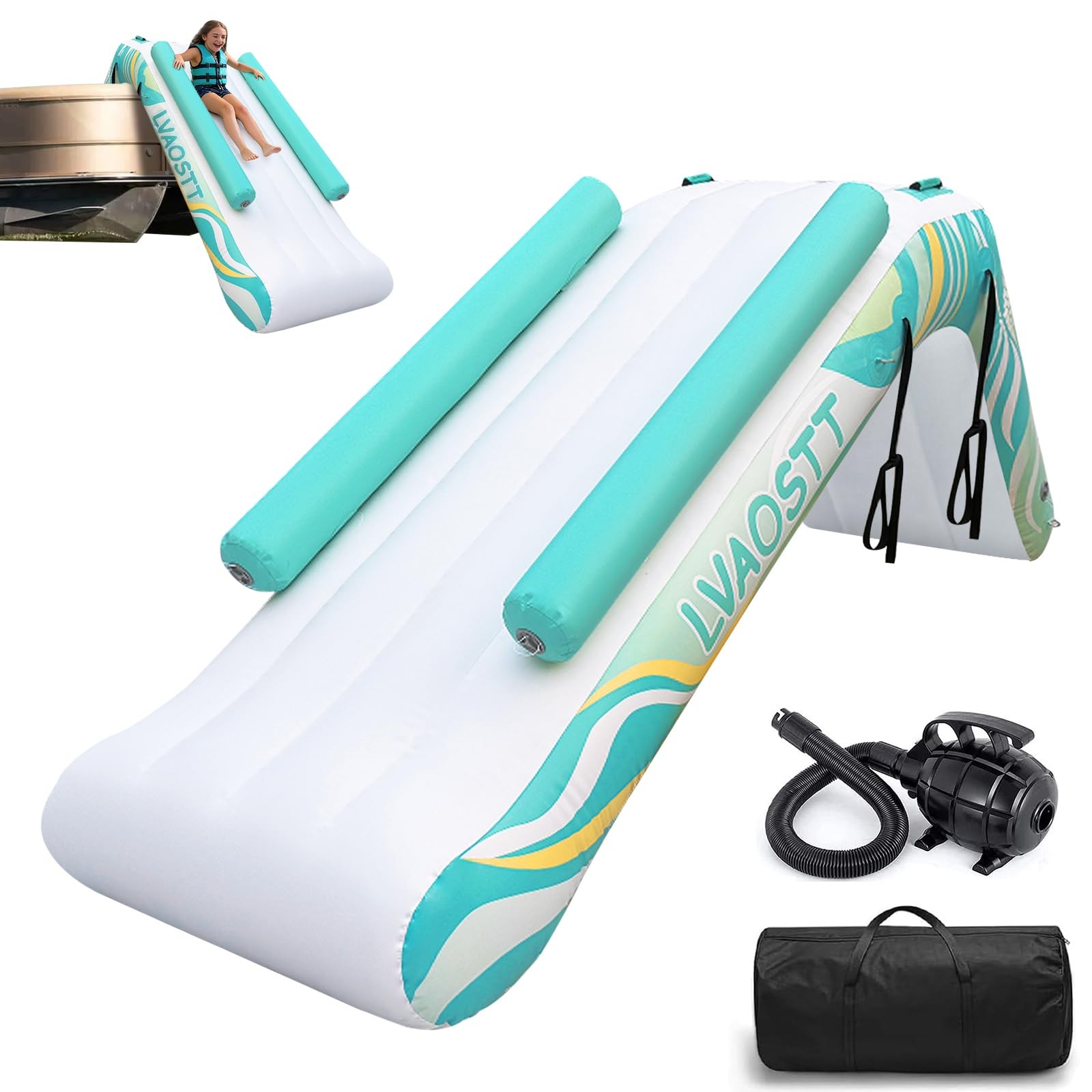 ** NEW Inflatable Pontoon Water Slide | Heavy-Duty PVC | Includes air pump