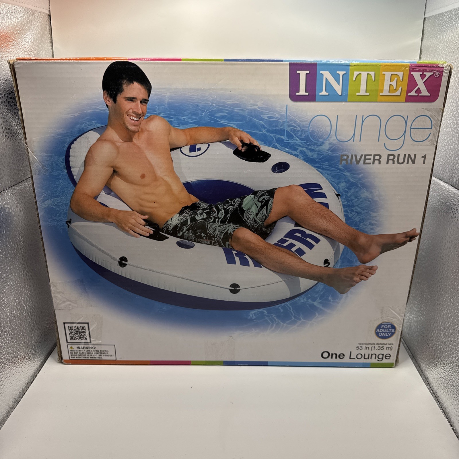 Intex River Run I Inflatable Water Float Sport Lake Pool Lounge 53 inch New