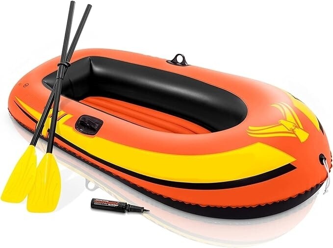 Bote Inflable Con Remos Balsa Bote De Pesca Resistente Durable Bomba De Aire NEW